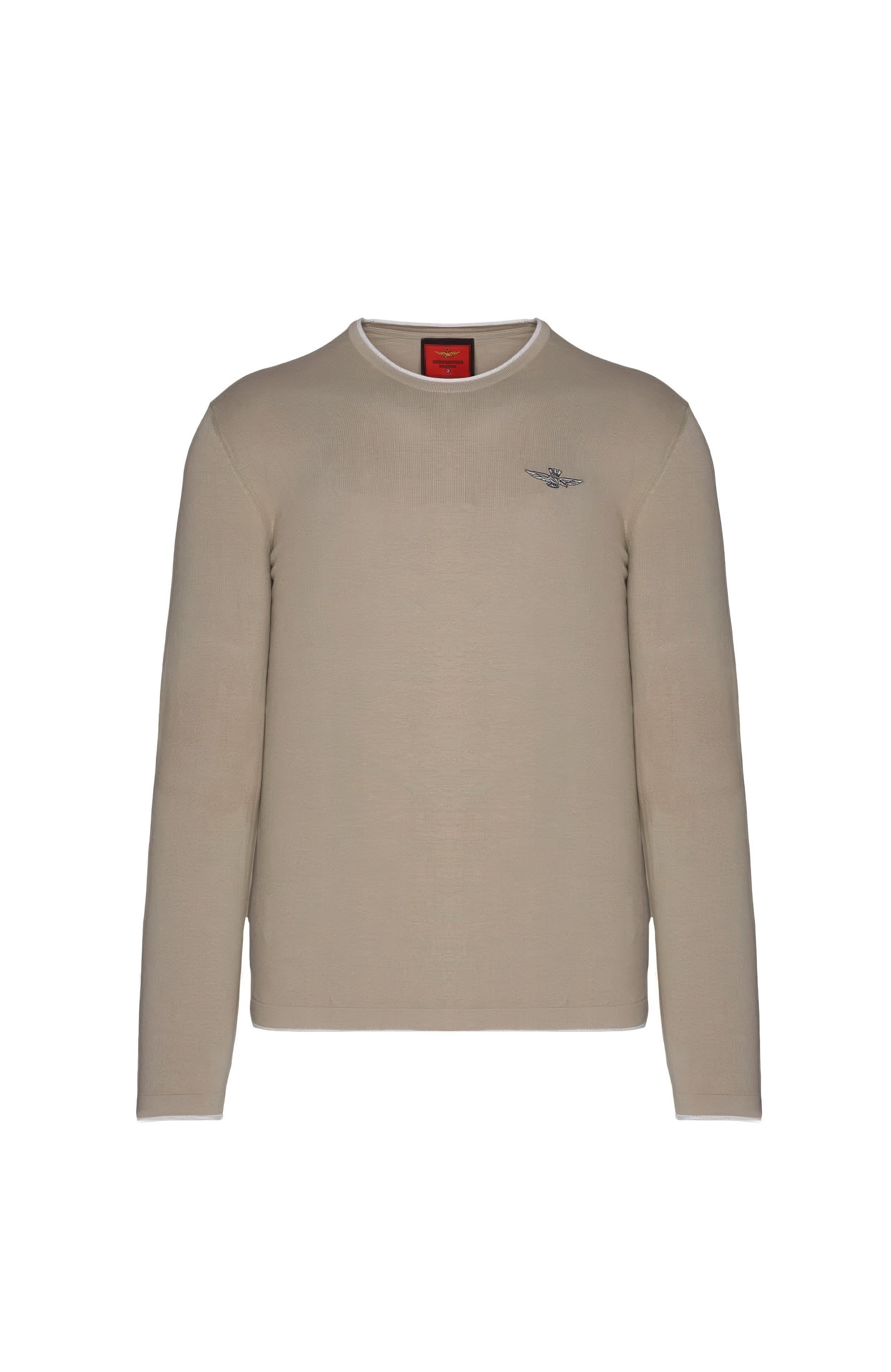 Aeronautica militare Neutral Crewneck cotton sweater image 5