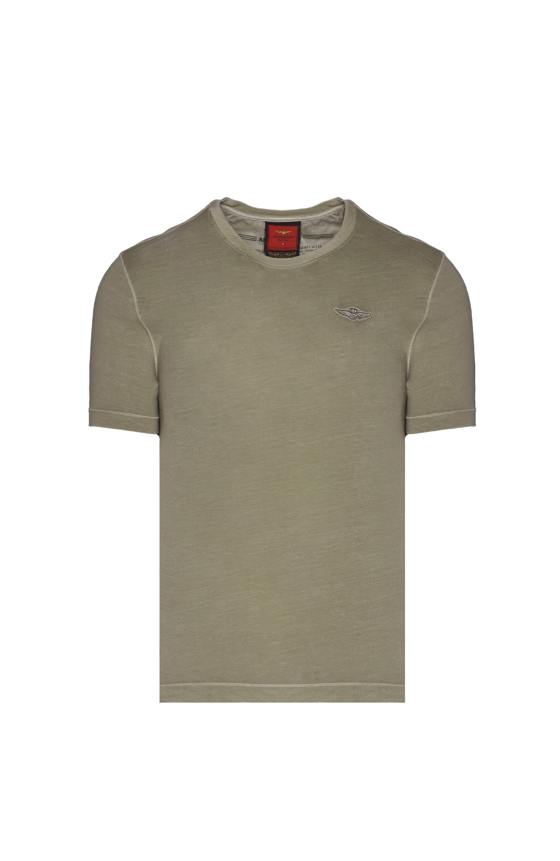Aeronautica militare Green Garment-dyed cotton t-shirt image 5