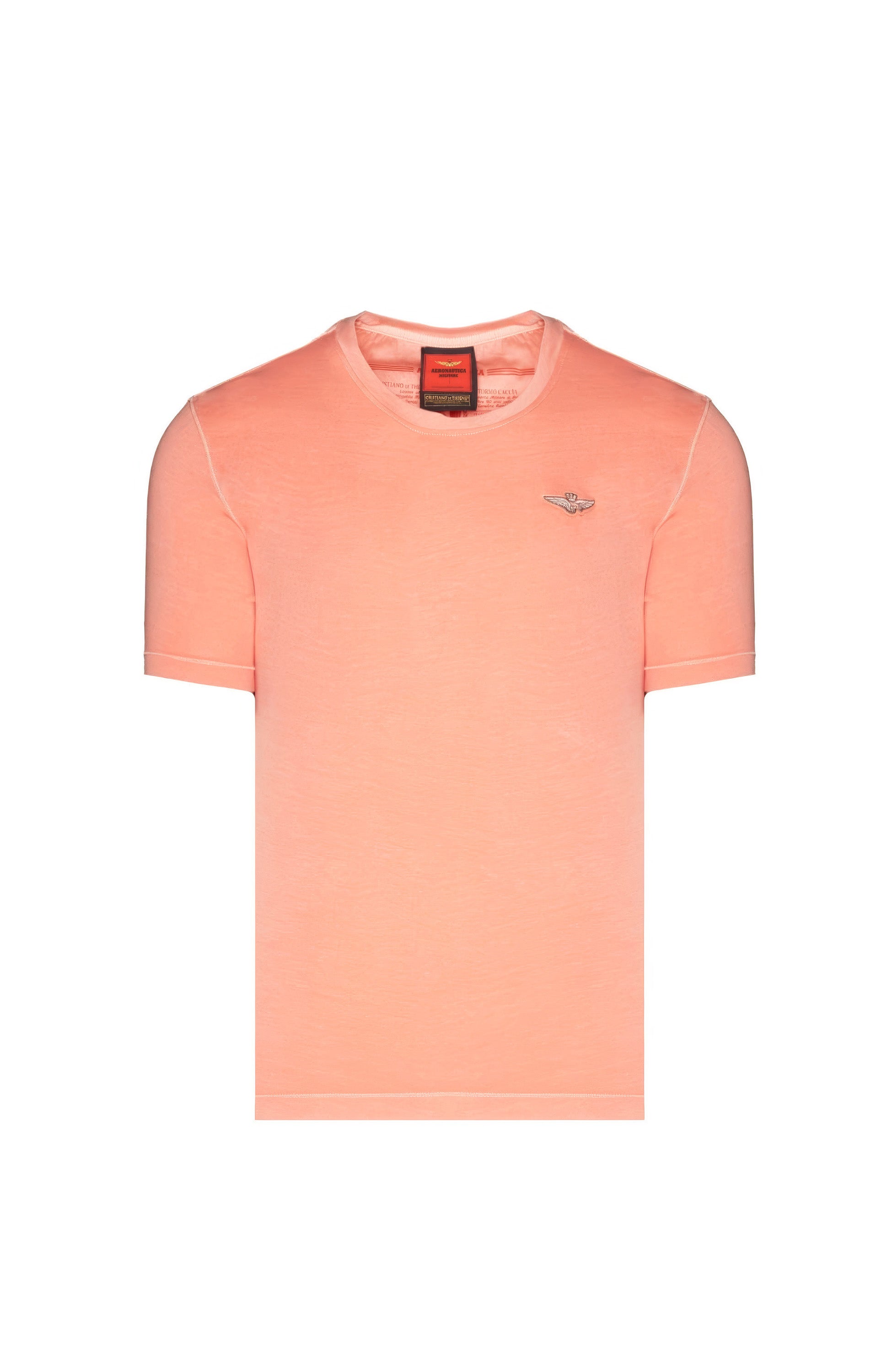 Aeronautica militare Pink Garment-dyed cotton t-shirt image 6