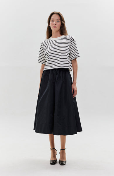 A-lined silk skirt