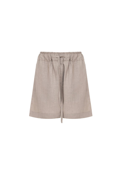 Linen drawstring shorts