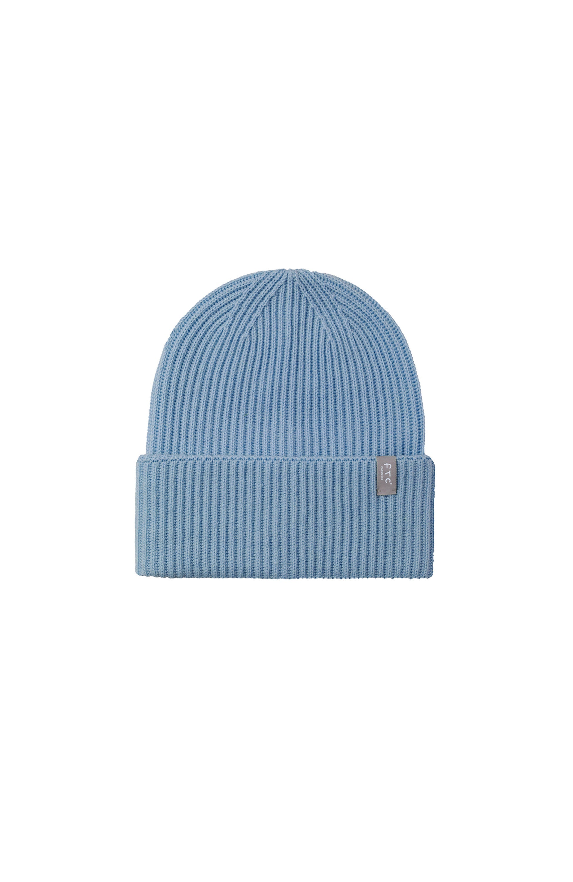 Ftc cashmere Blue Turn-up knitted beanie image 4