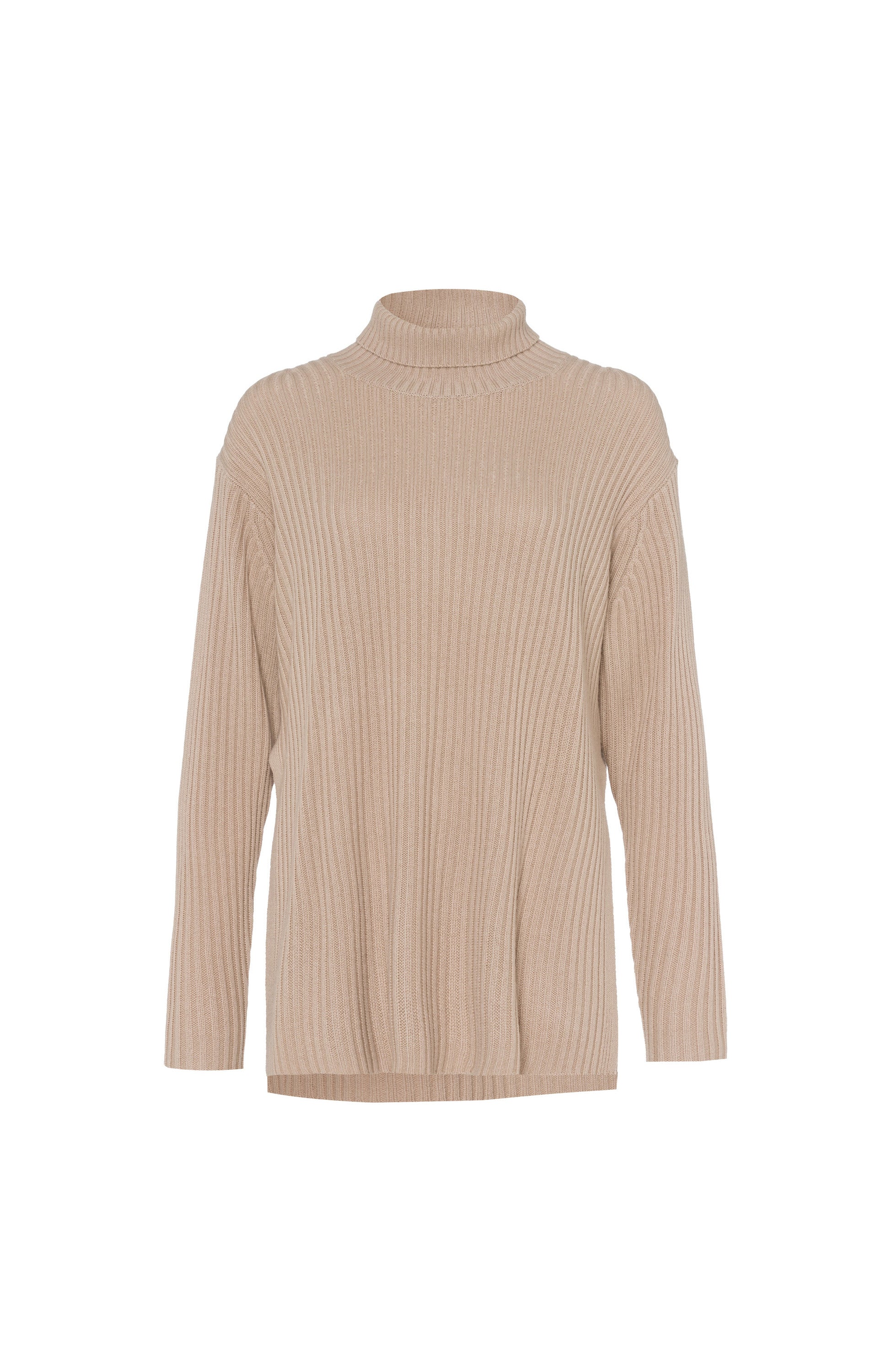 Ftc cashmere Beige Highneck cashmere-blend pullover image 6