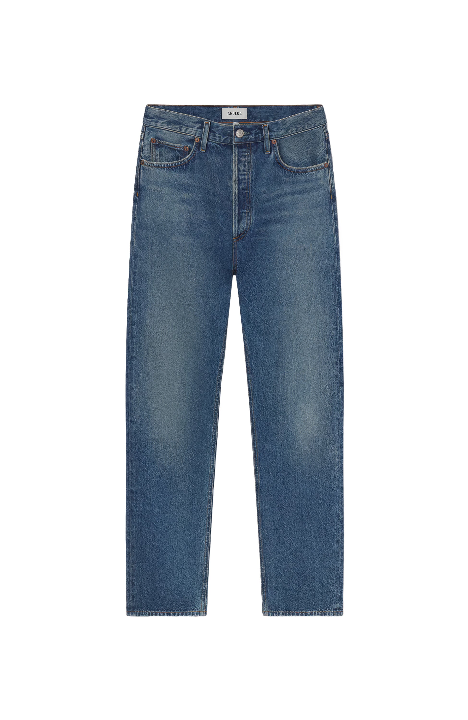 Agolde Blue High rise straight 90's pinch waist image 10