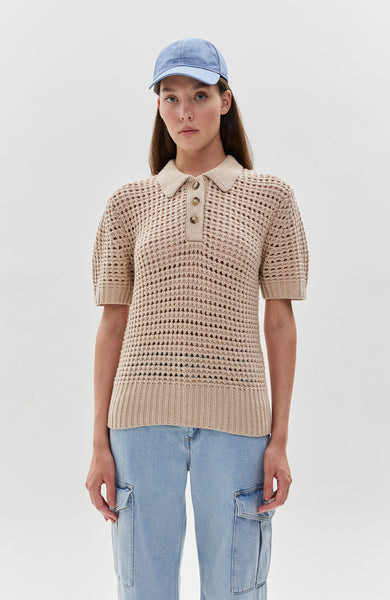 Short-sleeve poloneck top CEDRIK RWS
