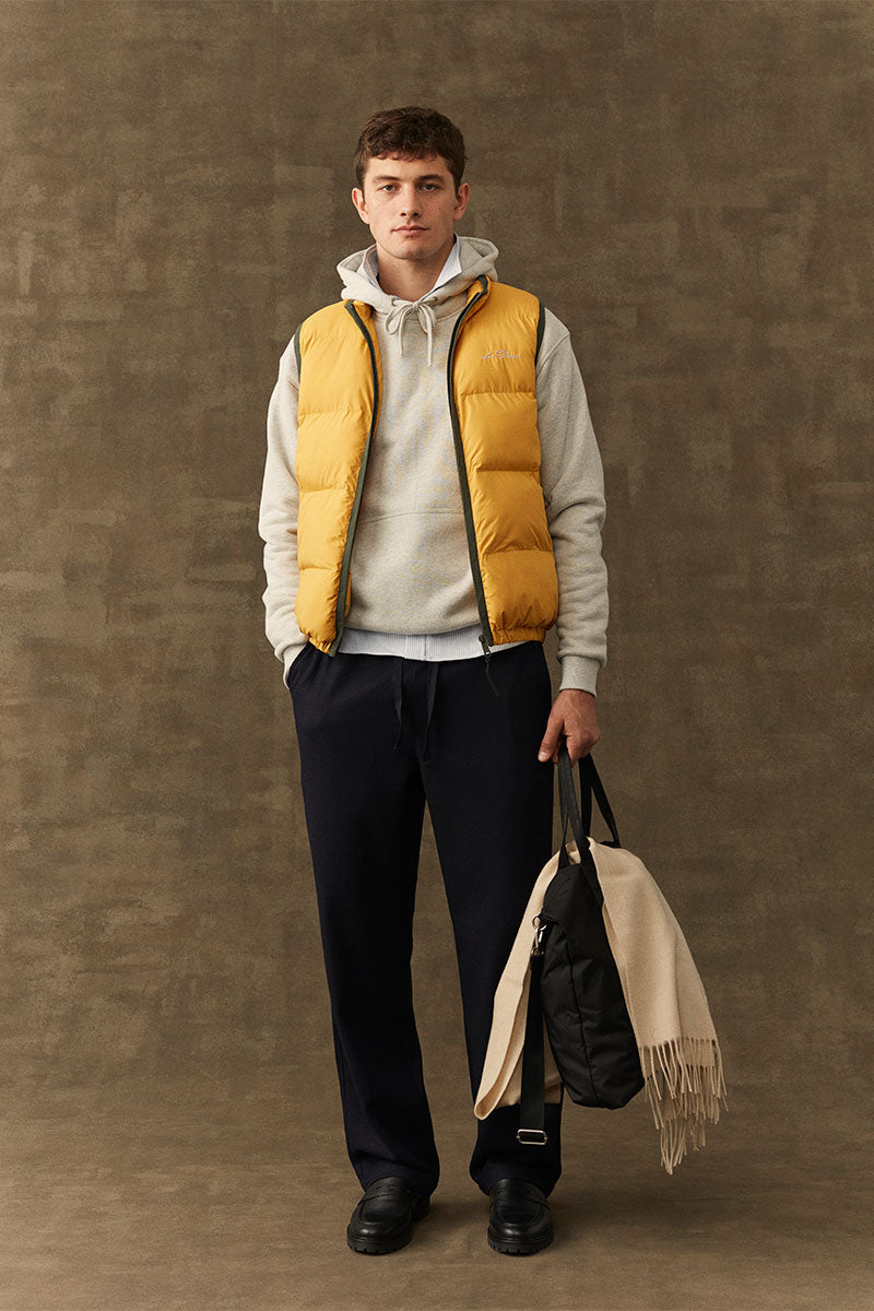 Fleece wool vest SEQUOIA and Logo-embroidered hoodie