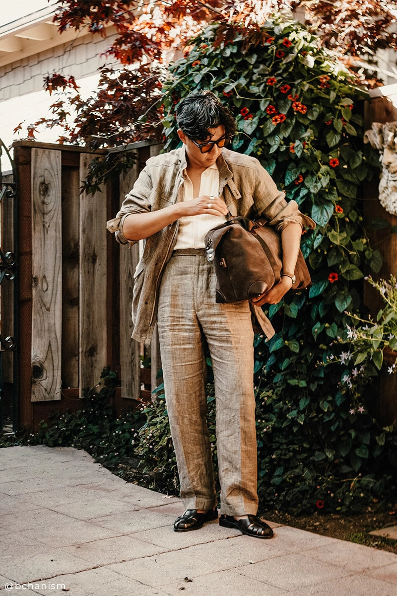 Linen blazer JUSTINN and Linen casual trousers ISCOVE