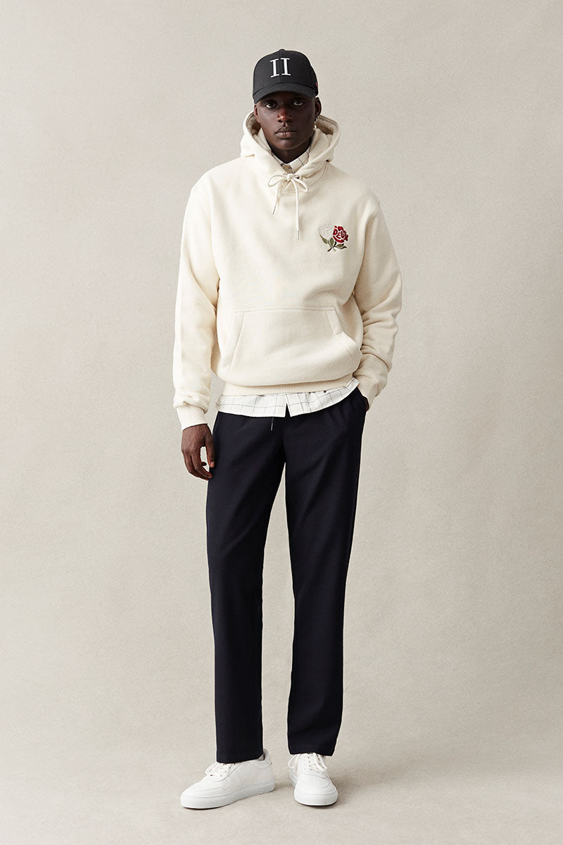 Logo-embroidered hoodie and Regular suit trousers COMO