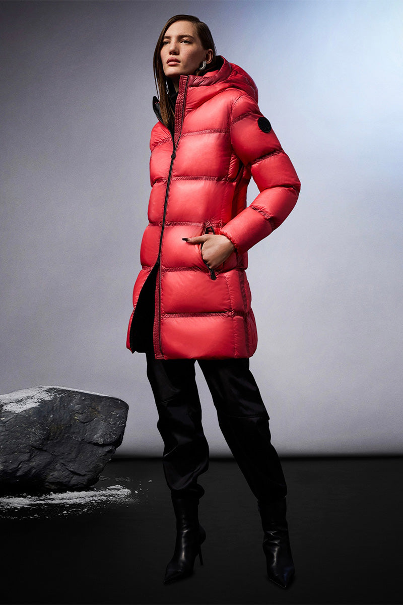 Lightweight hooded down parka MARGAREE and Broken waistband jeans