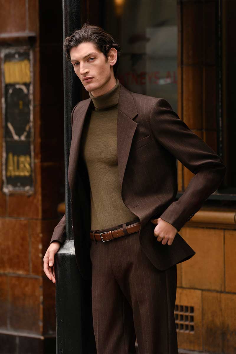 Slim-fit blazer JERRETTS and Merino rollneck pullover NEVILE