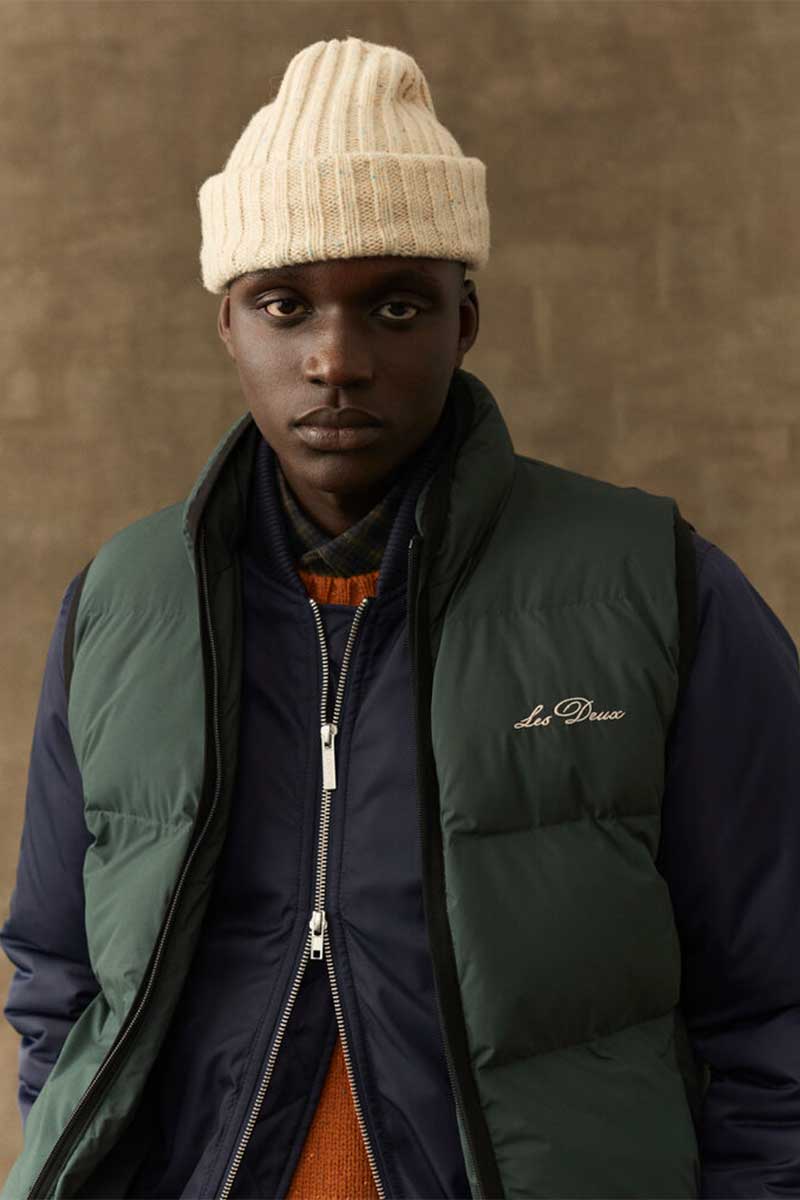 Hybrid jacket KAMET and Ribbed beanie WELLS FLECK