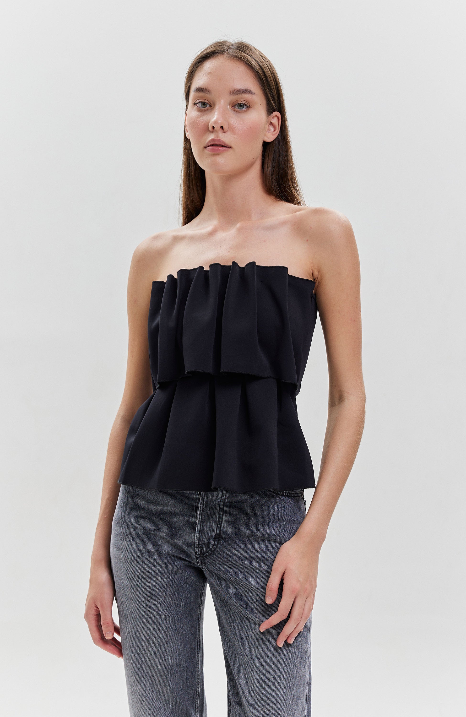 Sculpted tube top
