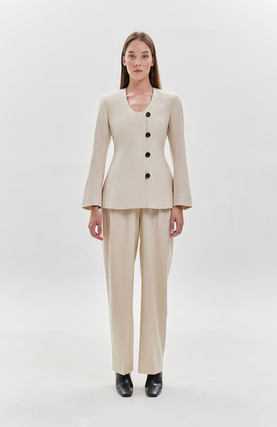 Wide suit trousers