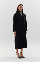 Double breasted wool coat