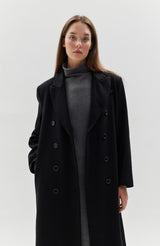 Double breasted wool coat