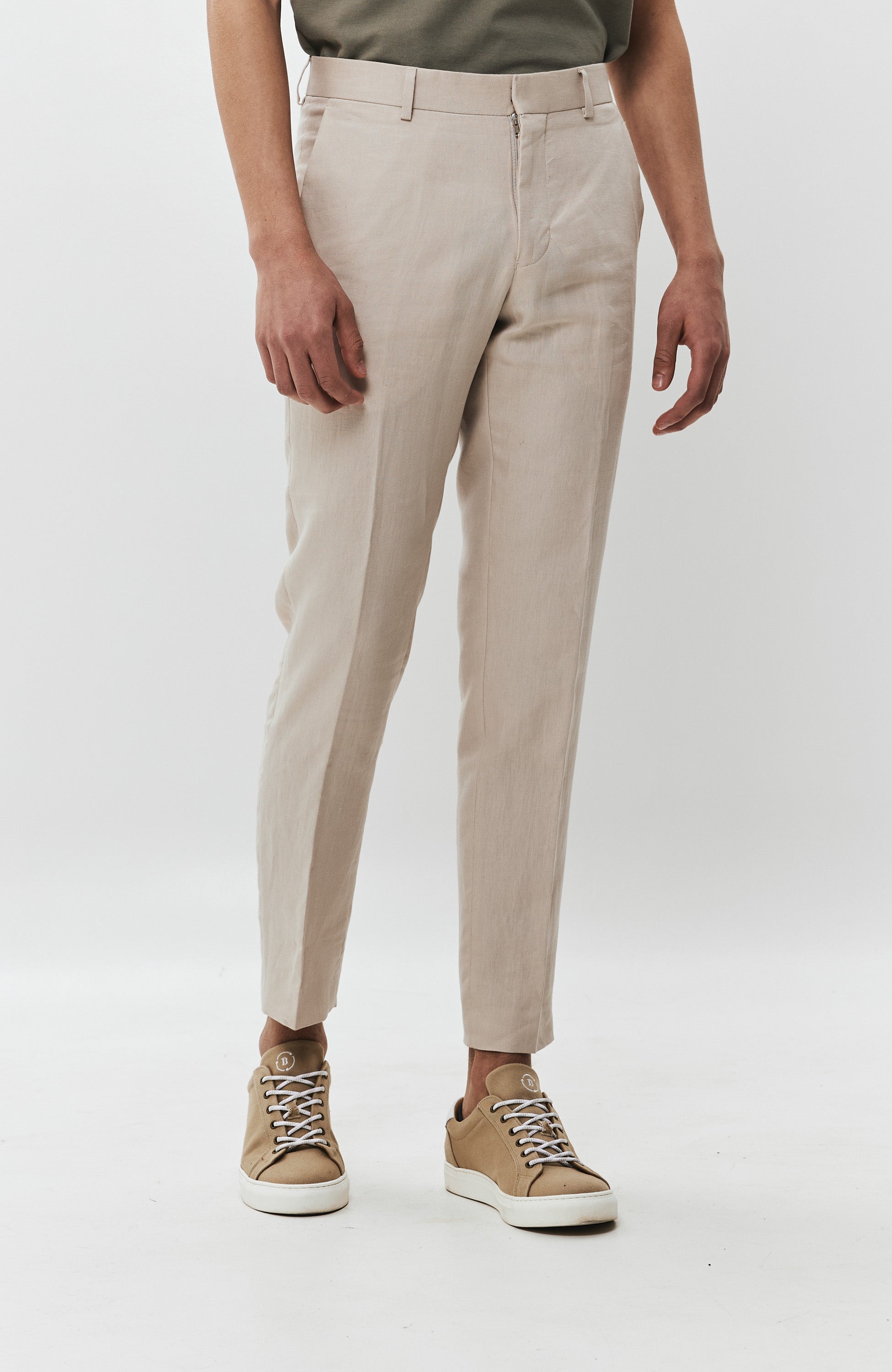 Linen straight-fit trousers TENUTAS