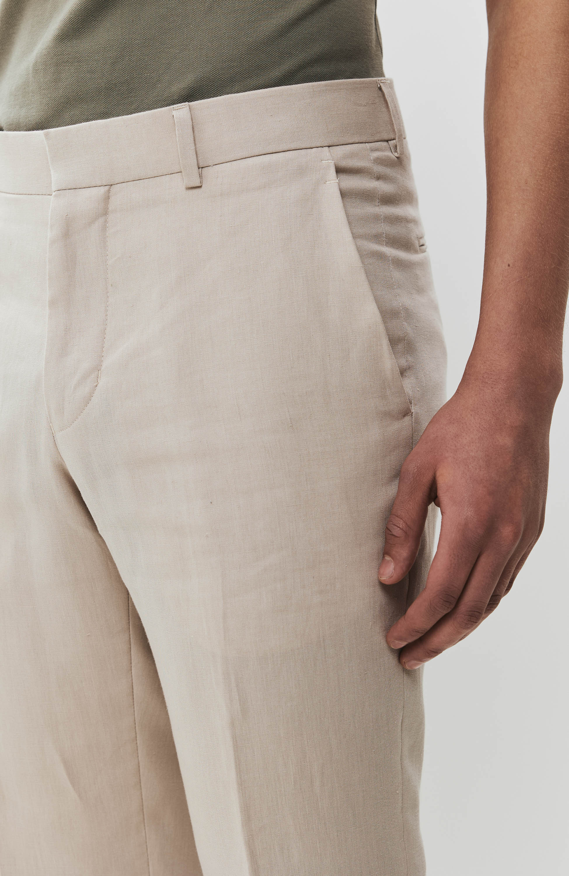 Linen straight-fit trousers TENUTAS