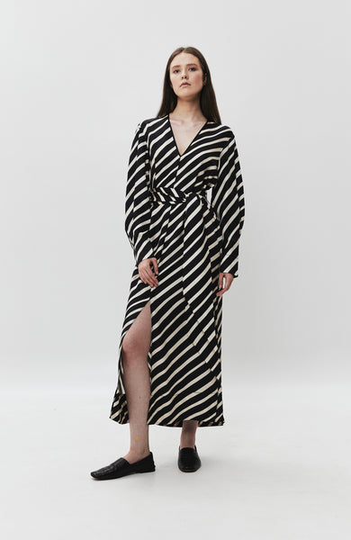 Silk v-neck dress