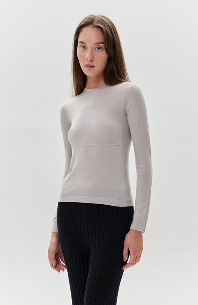 Roundneck fine-knit top ROWEN