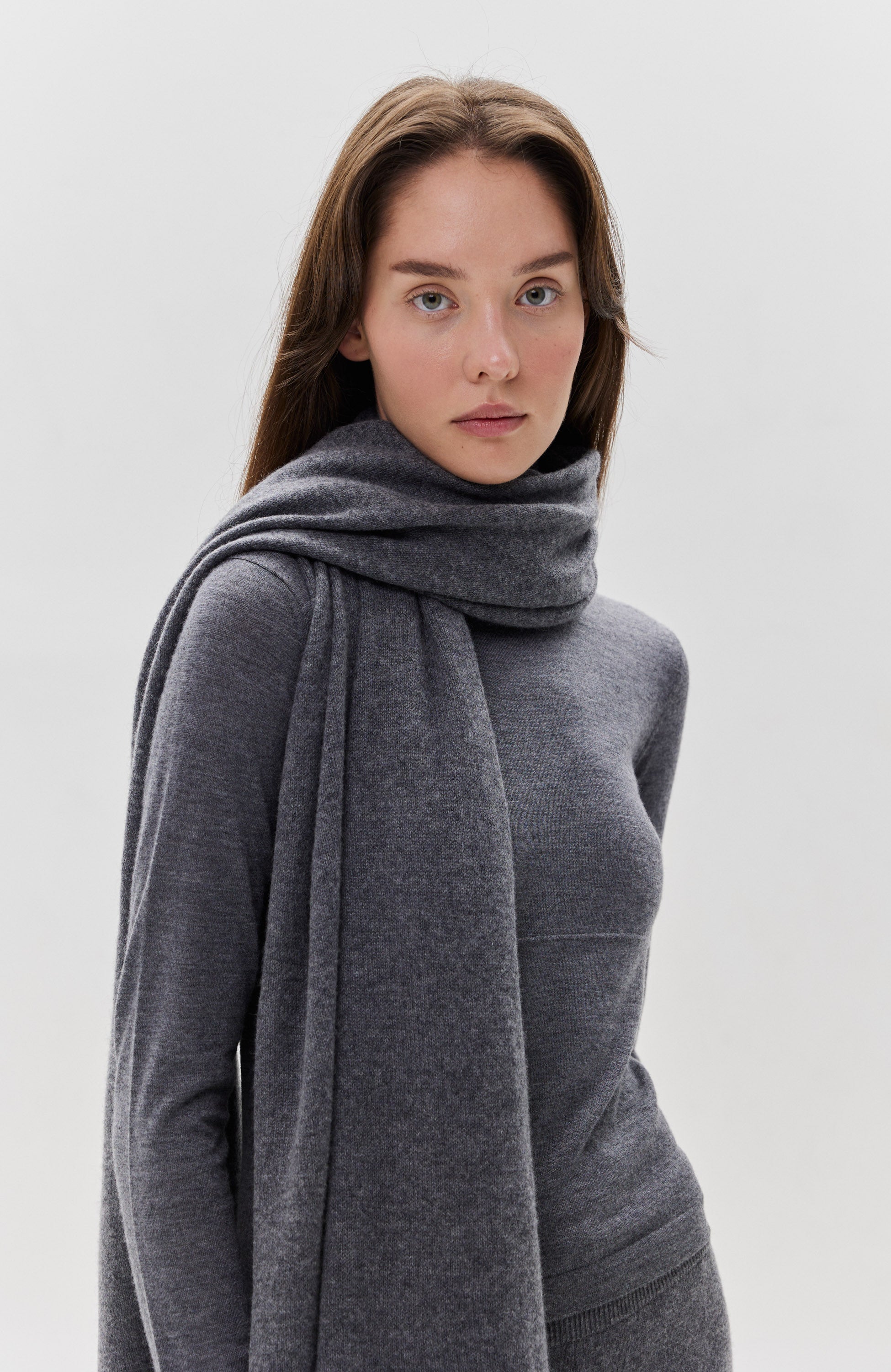Knit cashmere scarf PARIS