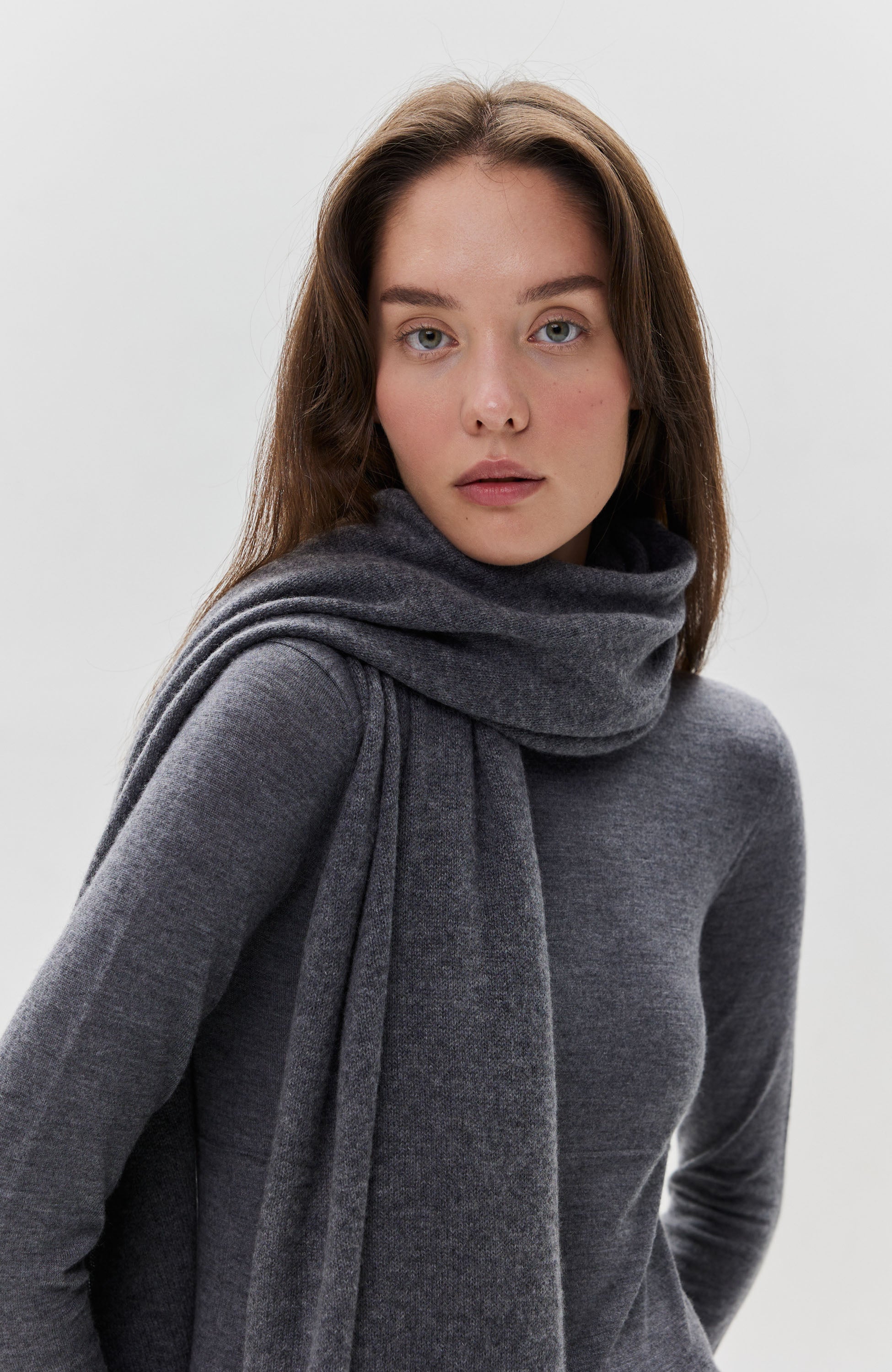 Knit cashmere scarf PARIS
