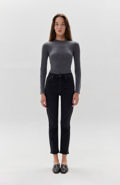 High rise straight jeans RILEY LONG