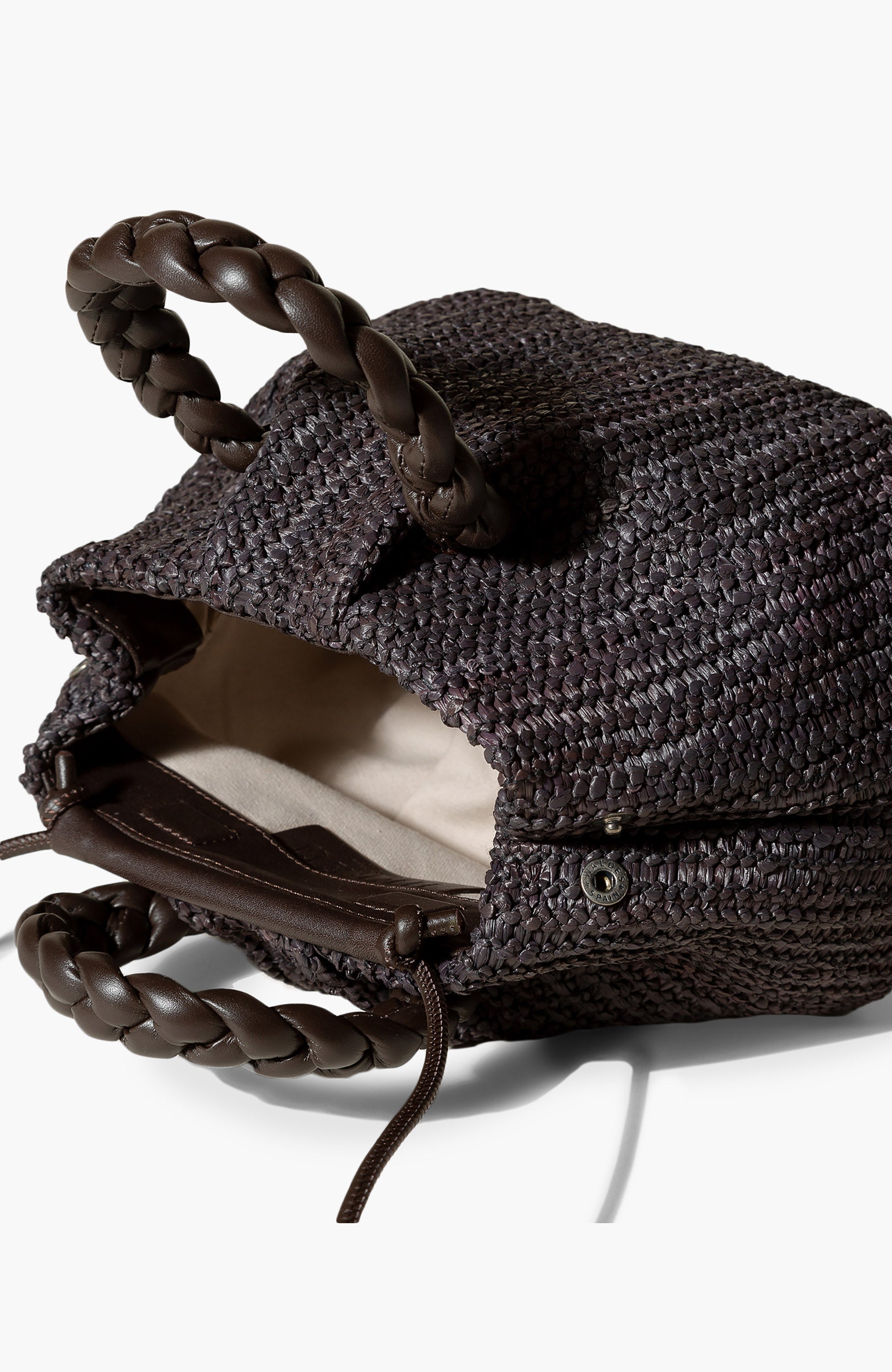 Hereu Brown Torebka crossbody bombon m raffia image 4