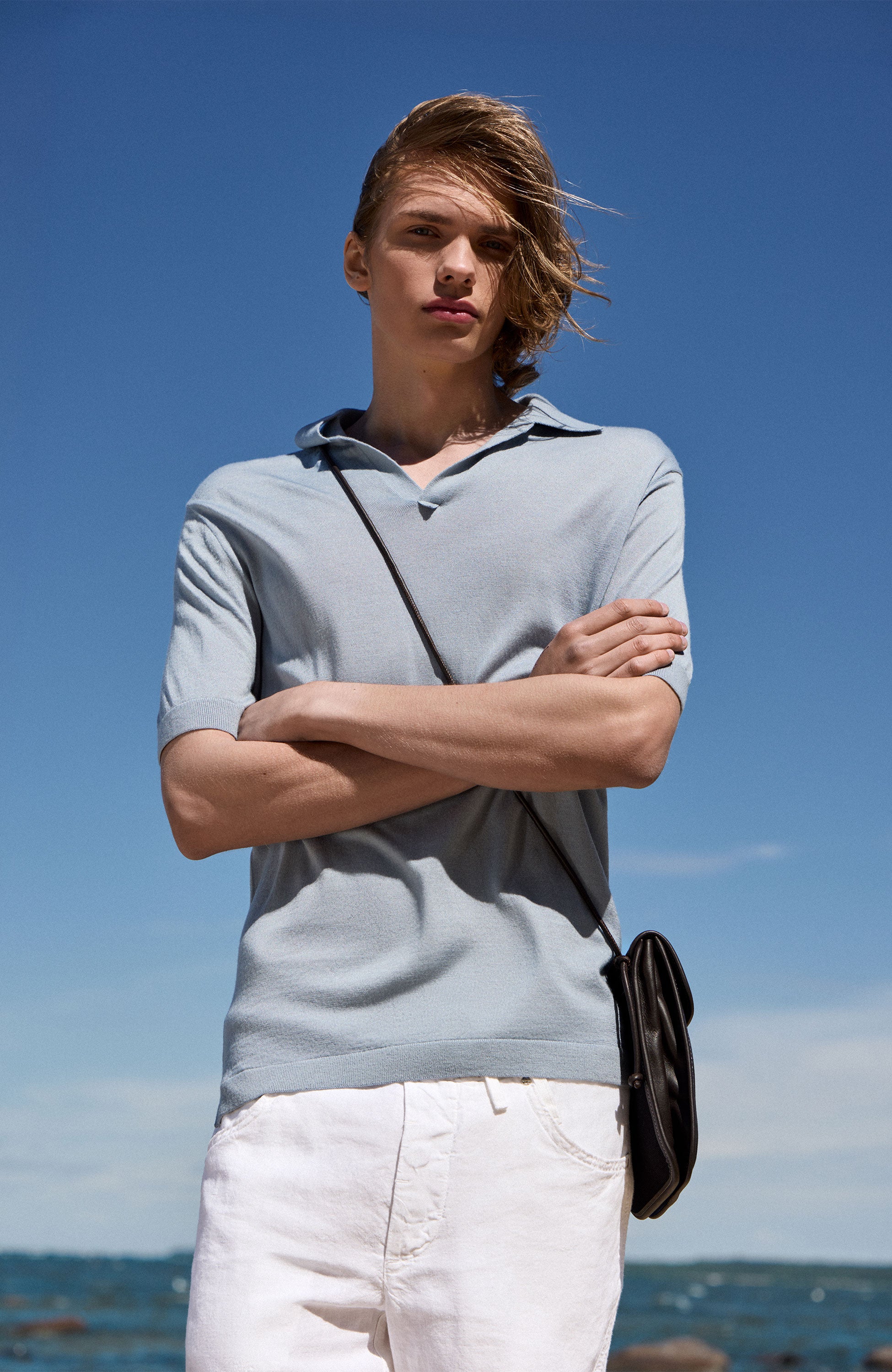 Knit polo shirt BEKER SS