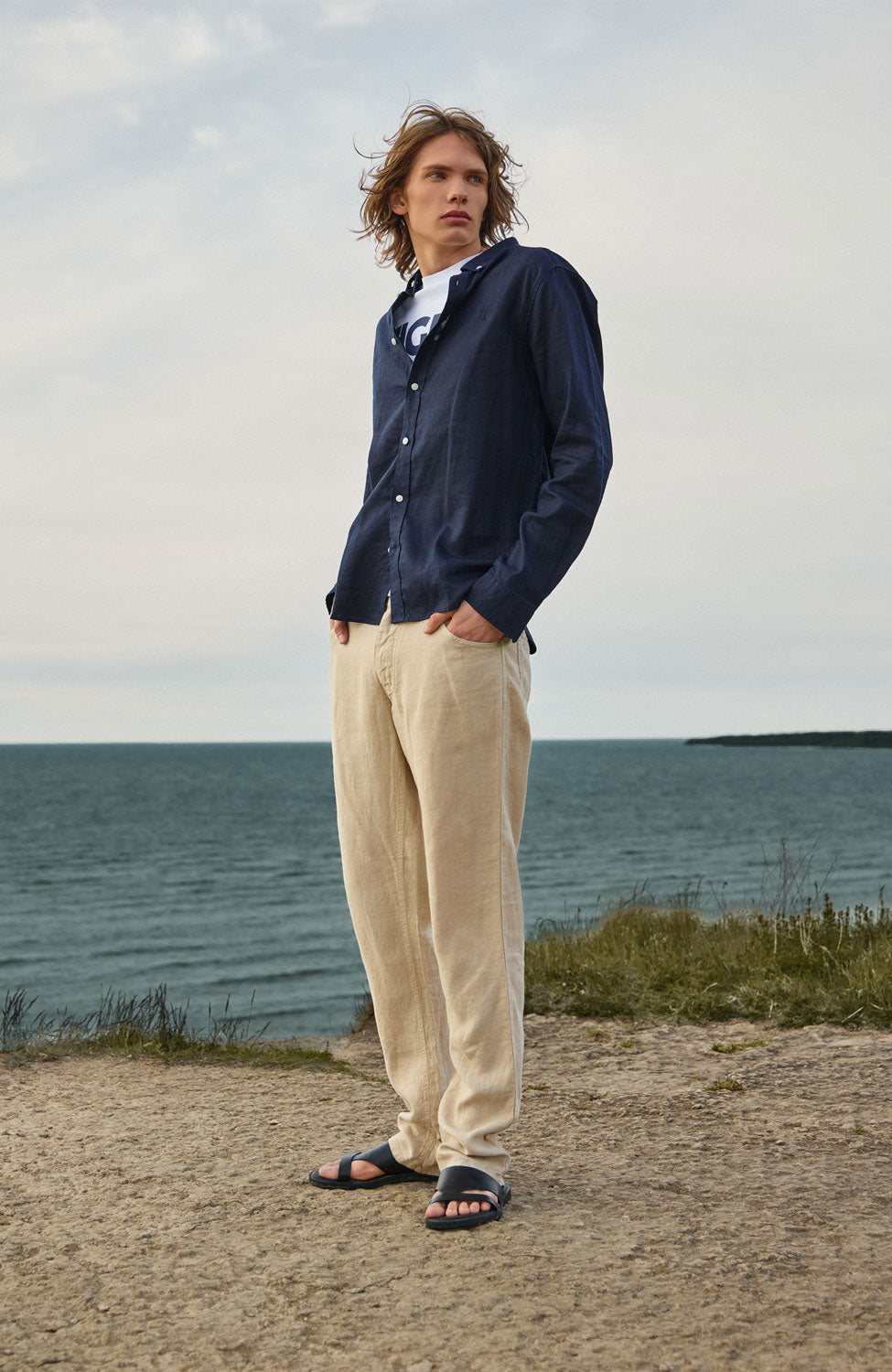 Linen trousers 5-pocket