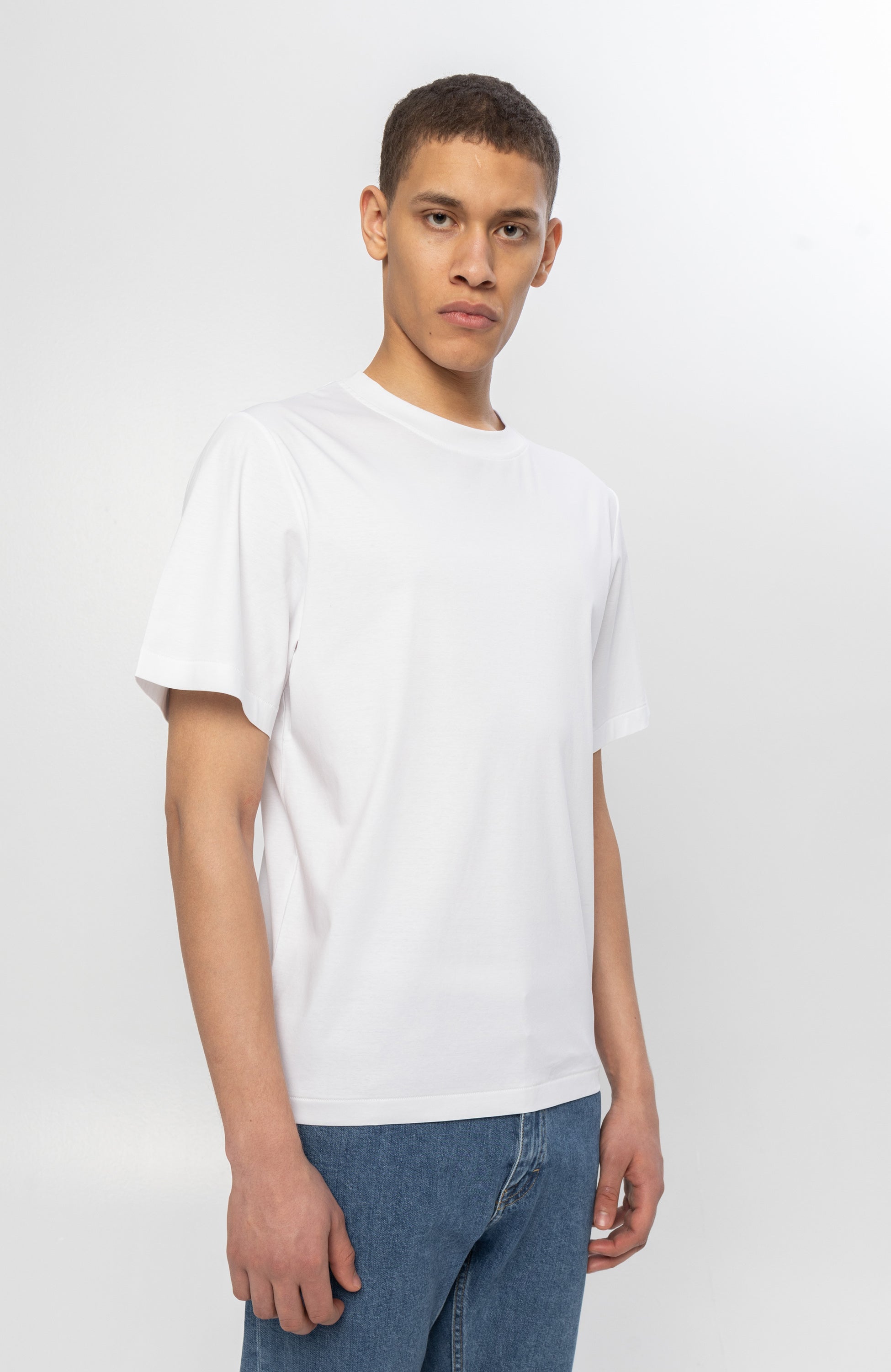Mercerized relaxed-fit t-shirt LOGRA