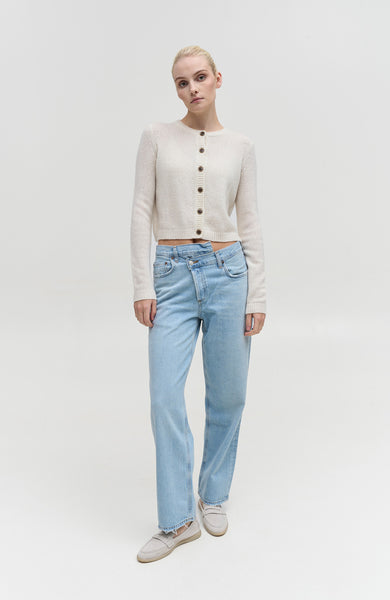 Criss cross upsized jeans