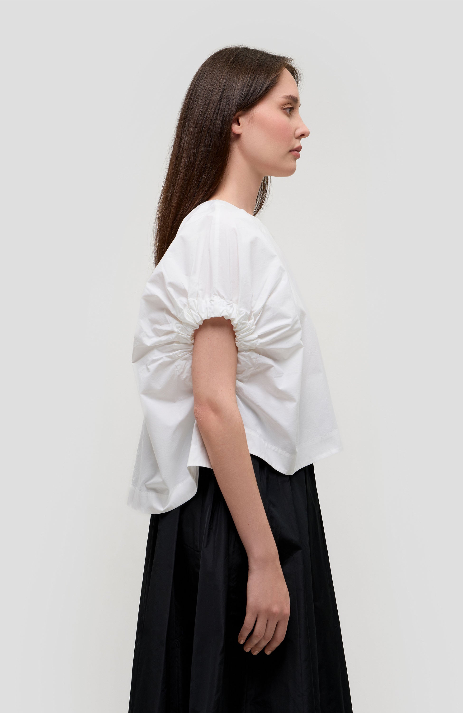 House of dagmar White Rouched cotton blouse image 3