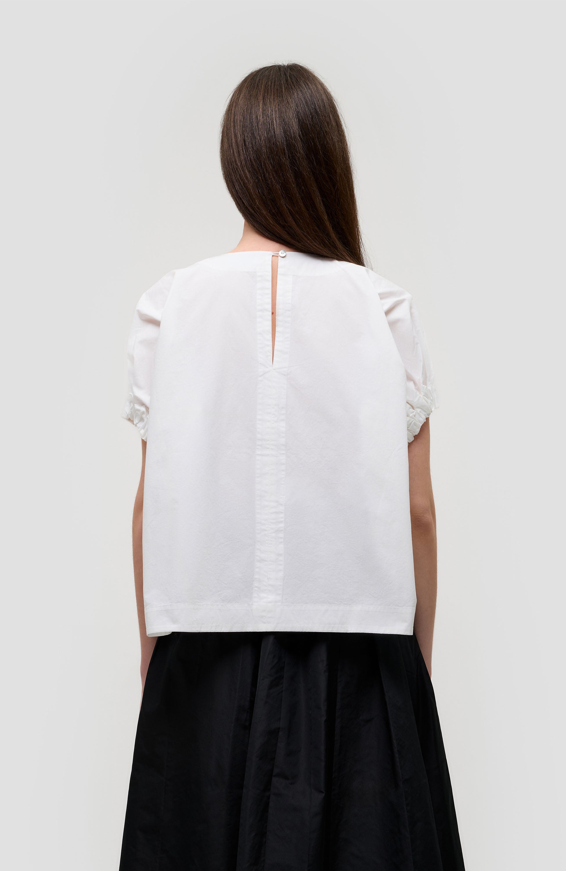 House of dagmar White Rouched cotton blouse image 4