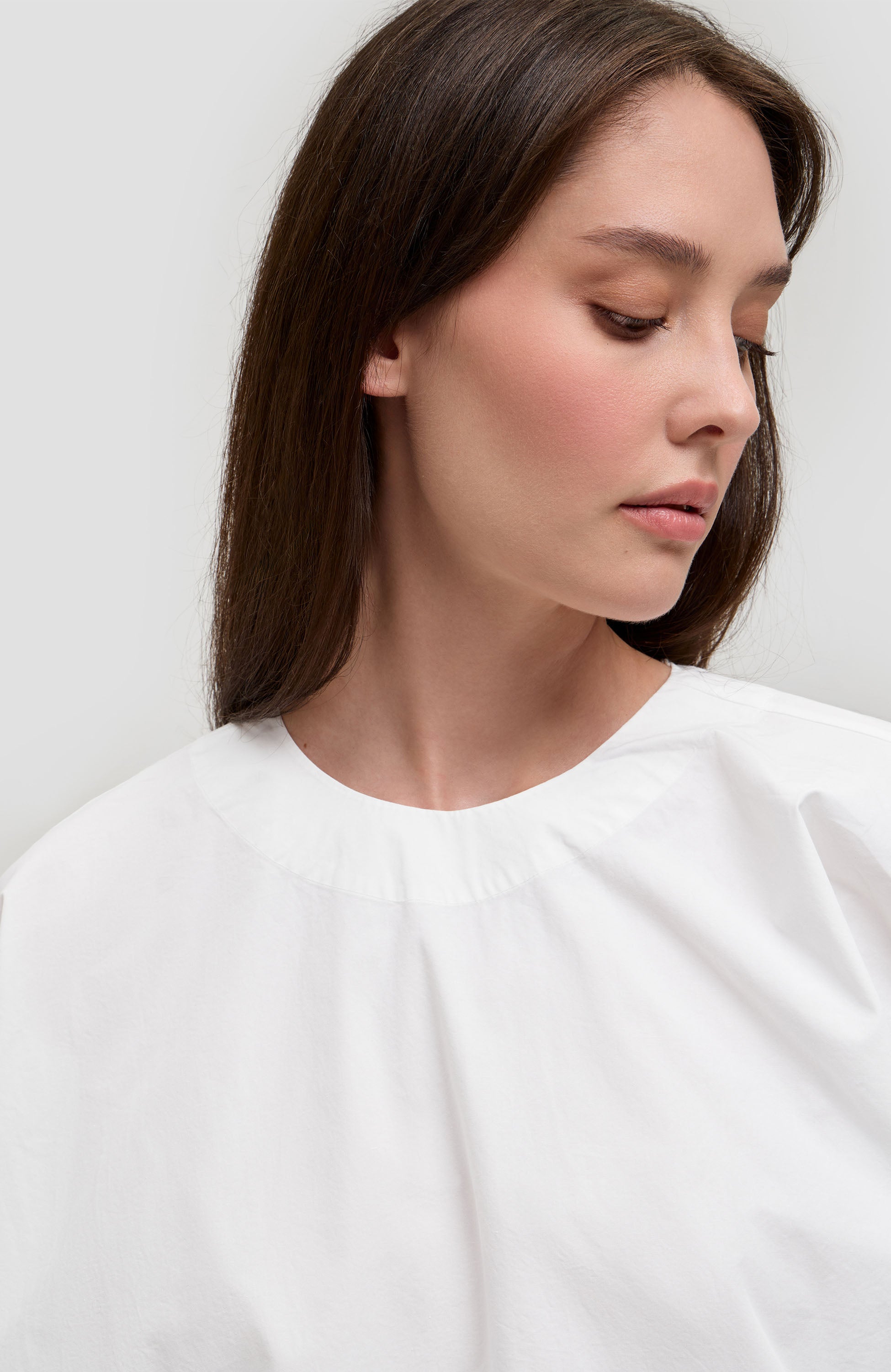 House of dagmar White Rouched cotton blouse image 6