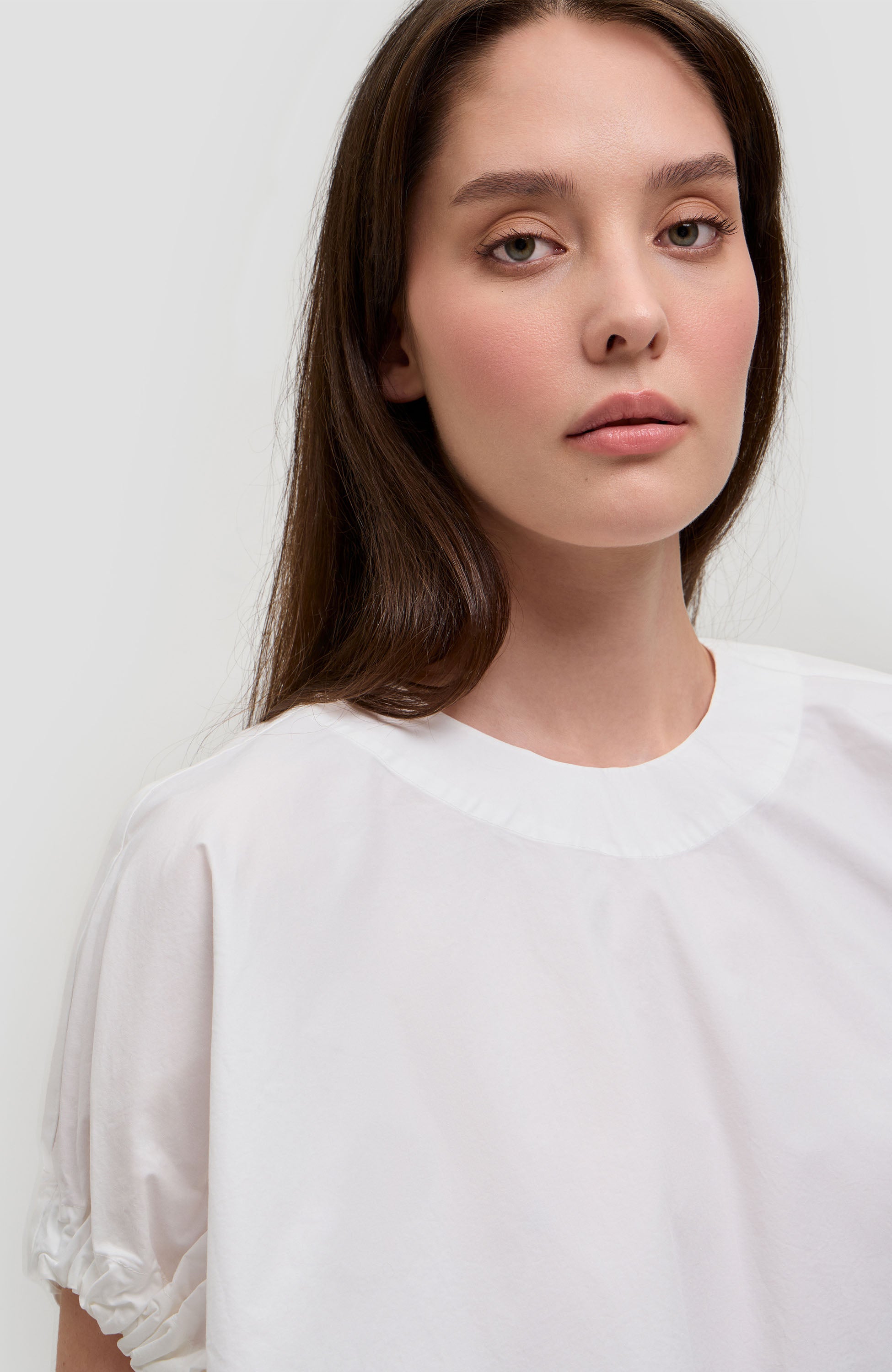 House of dagmar White Rouched cotton blouse image 5
