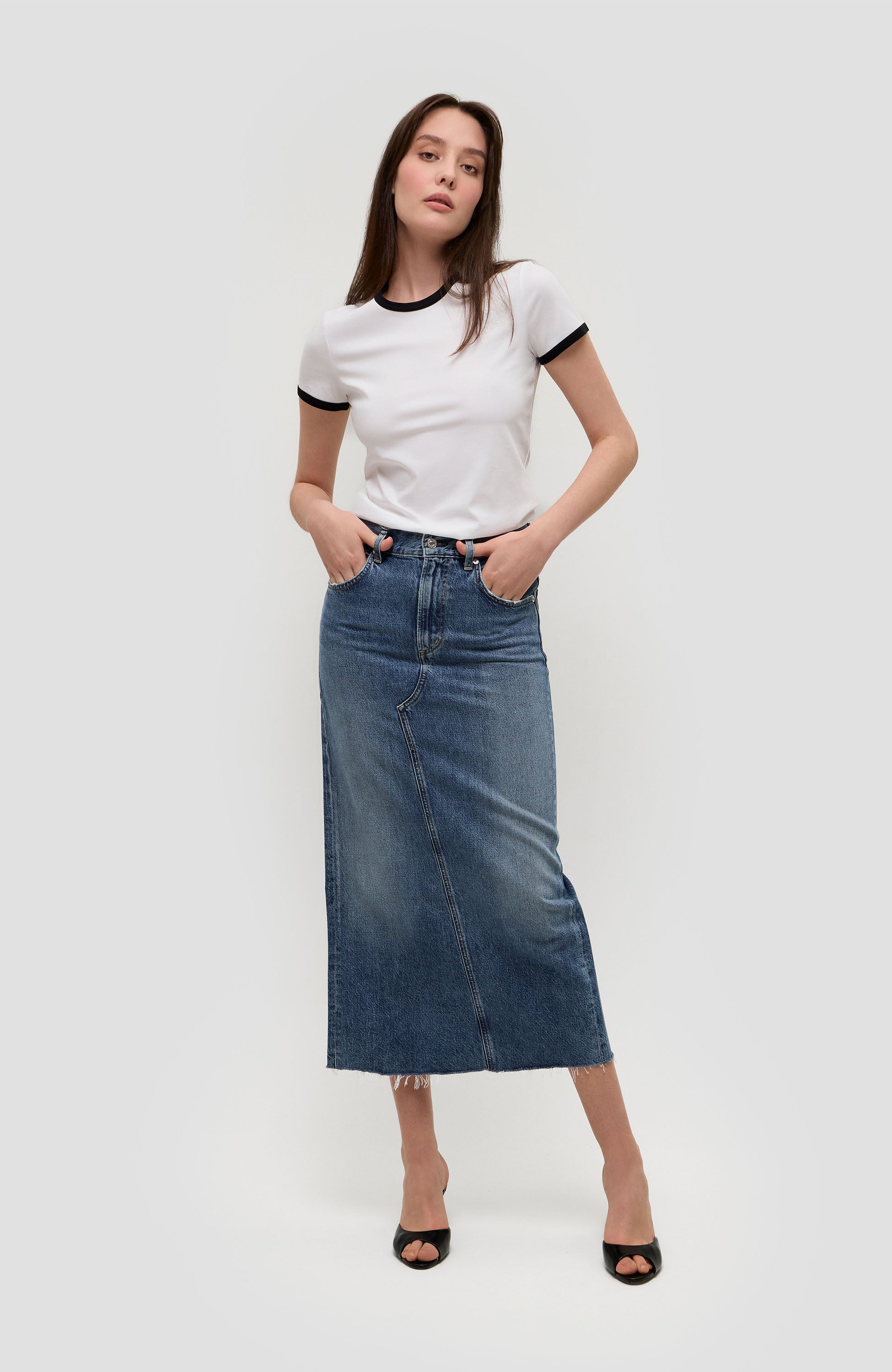Citizens of humanity Blue Reworked maxi skirt circolo image 8