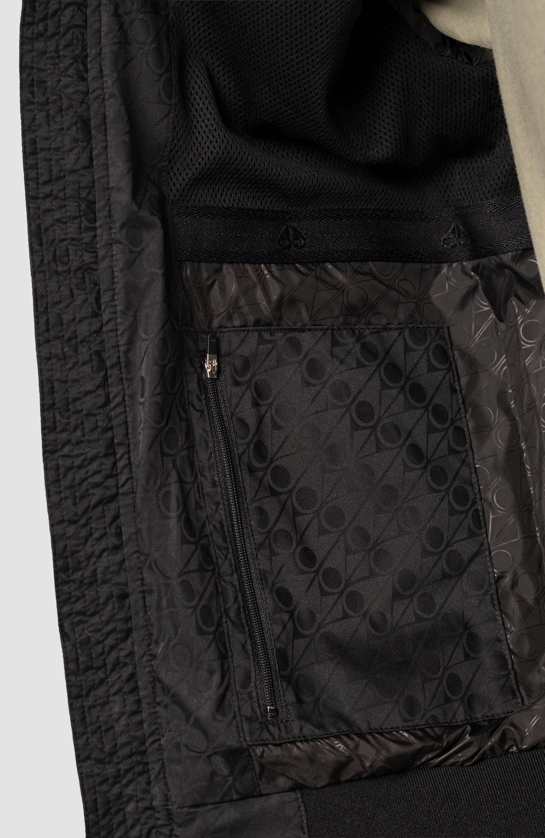 Moose knuckles Black Logo-pattern bomber jacket courville image 10
