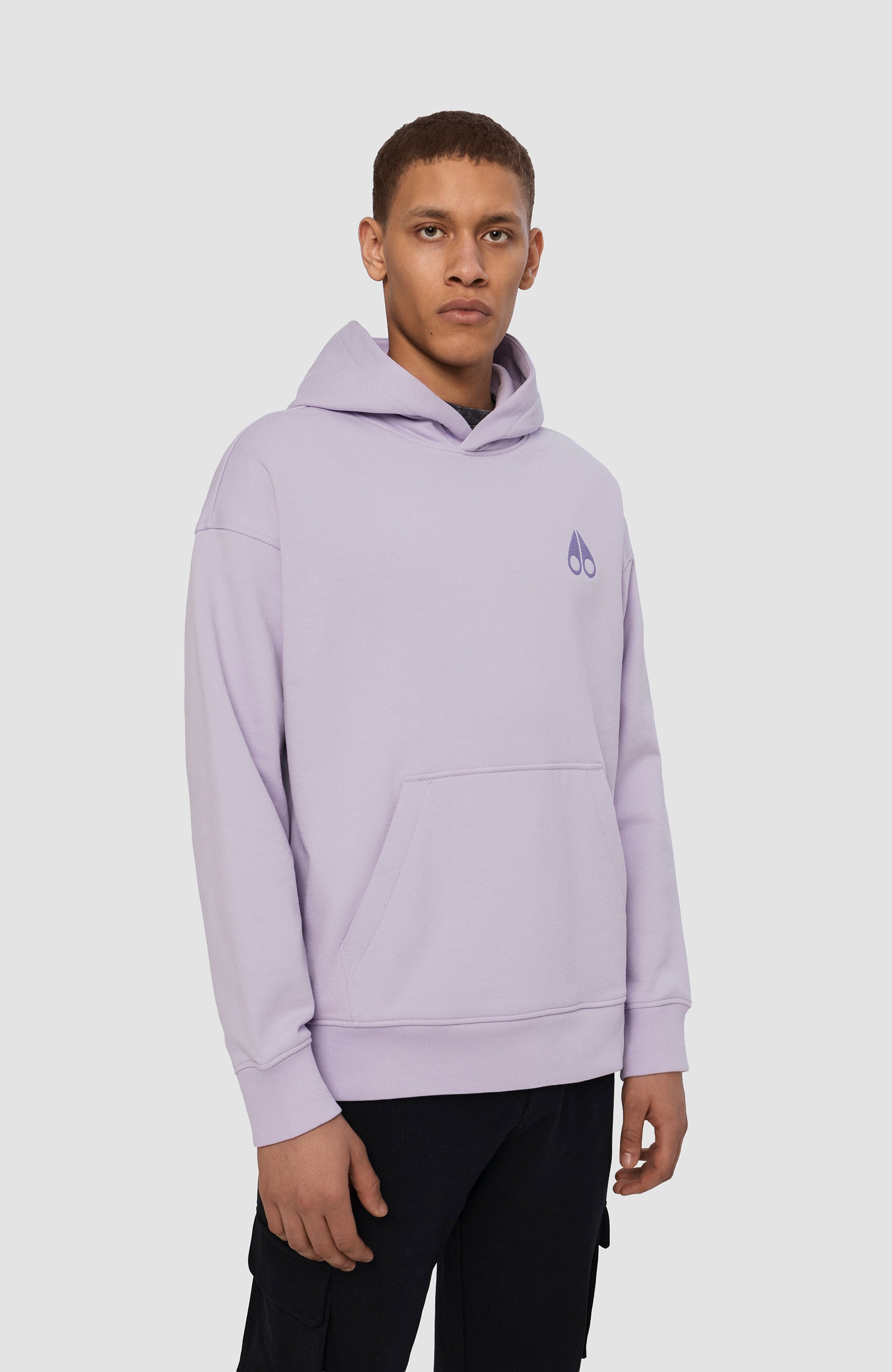 Moose knuckles Purple Logo-embroidered hoodie serge image 3
