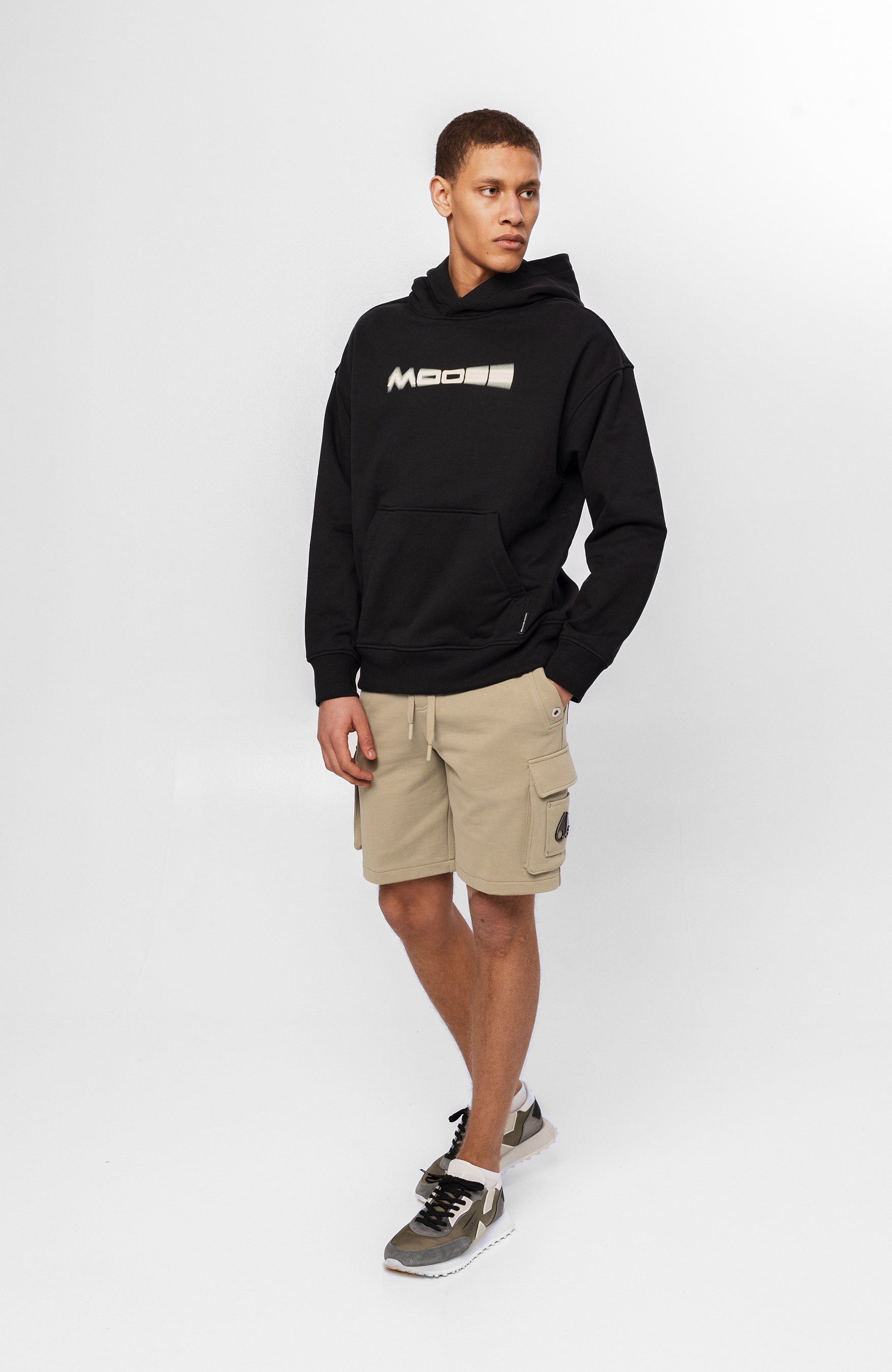 Moose knuckles Black Graphic-pattern hoodie damien image 7