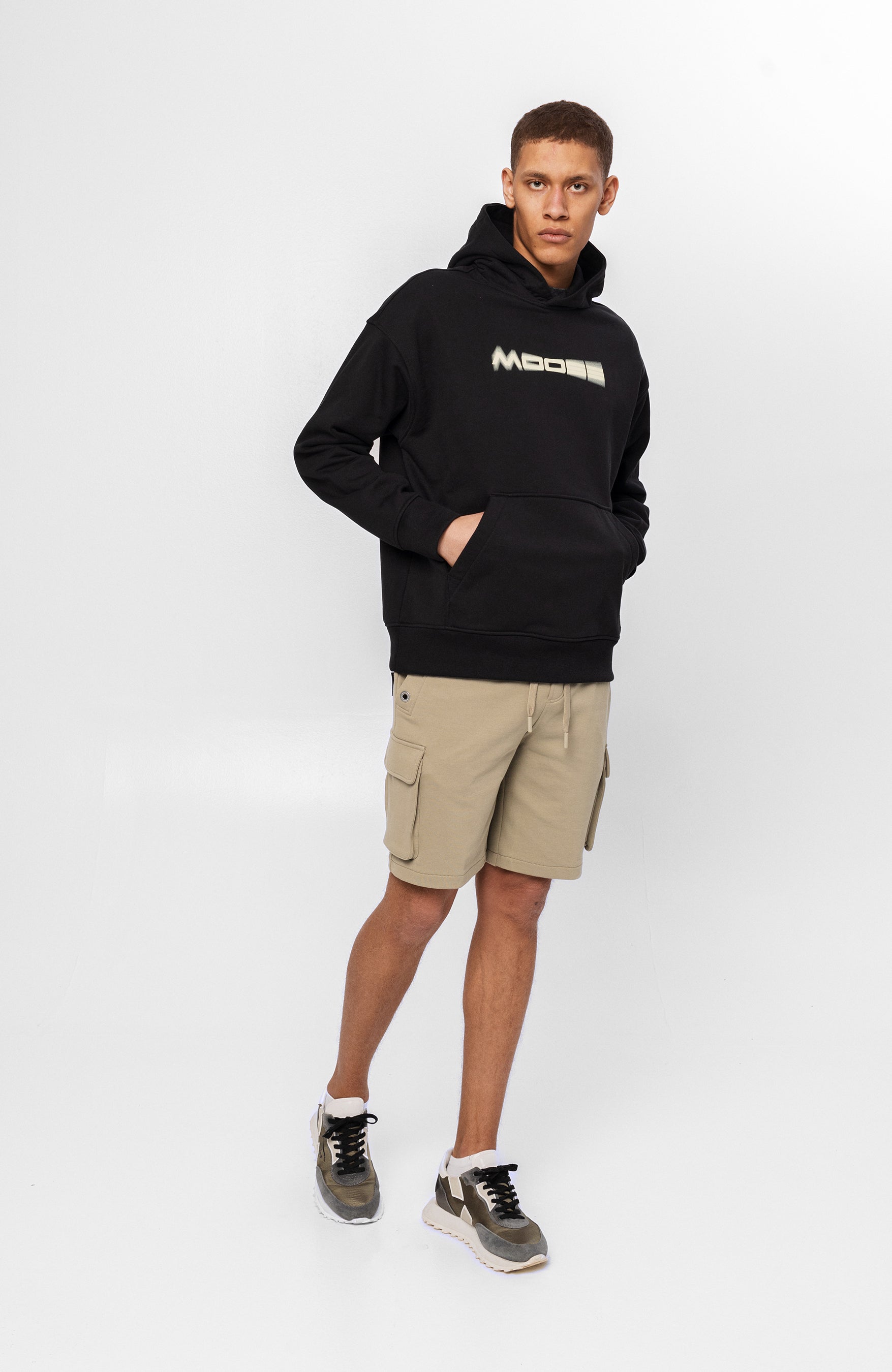 Moose knuckles Black Graphic-pattern hoodie damien image 8