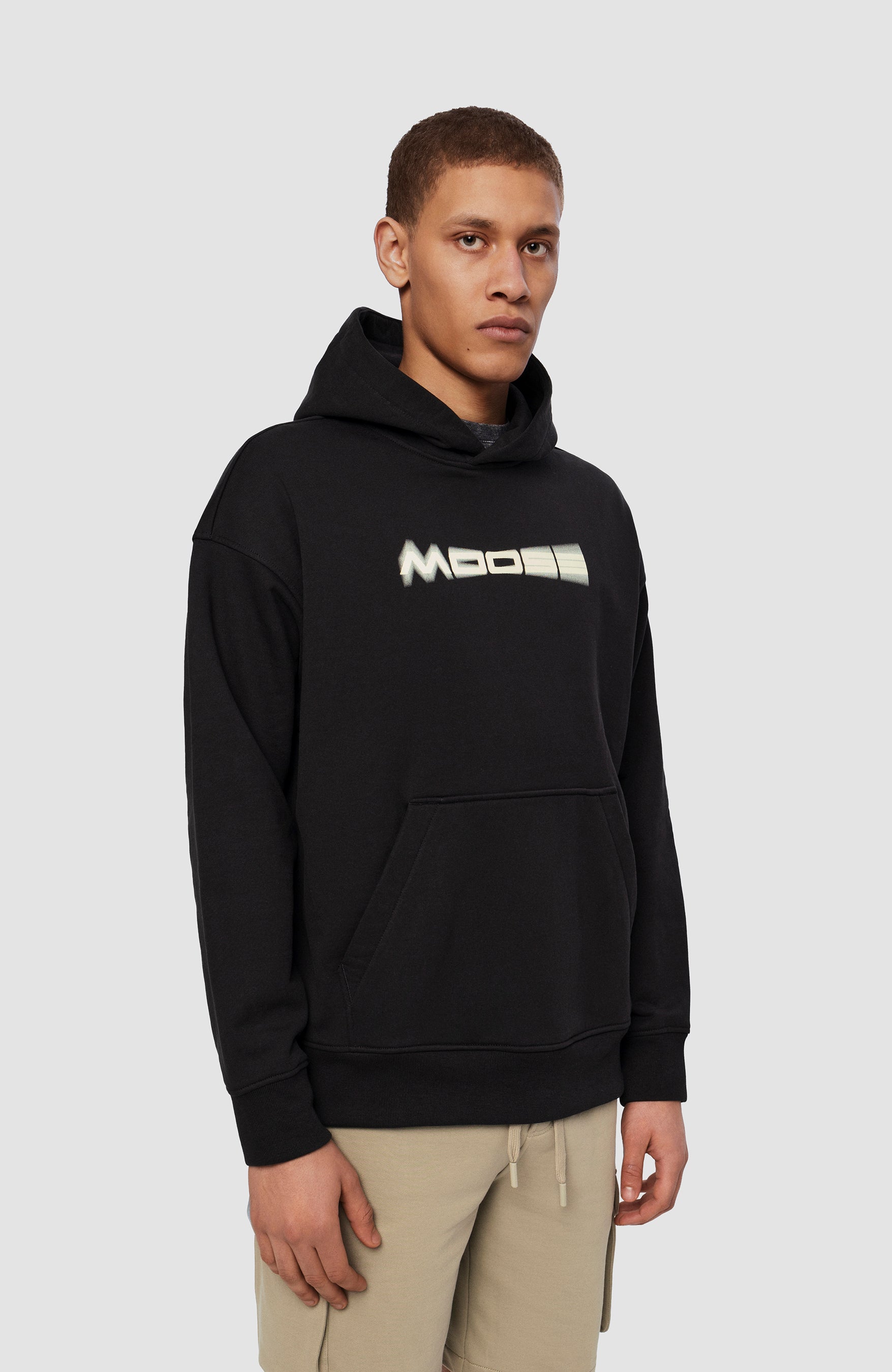 Moose knuckles Black Graphic-pattern hoodie damien image 3