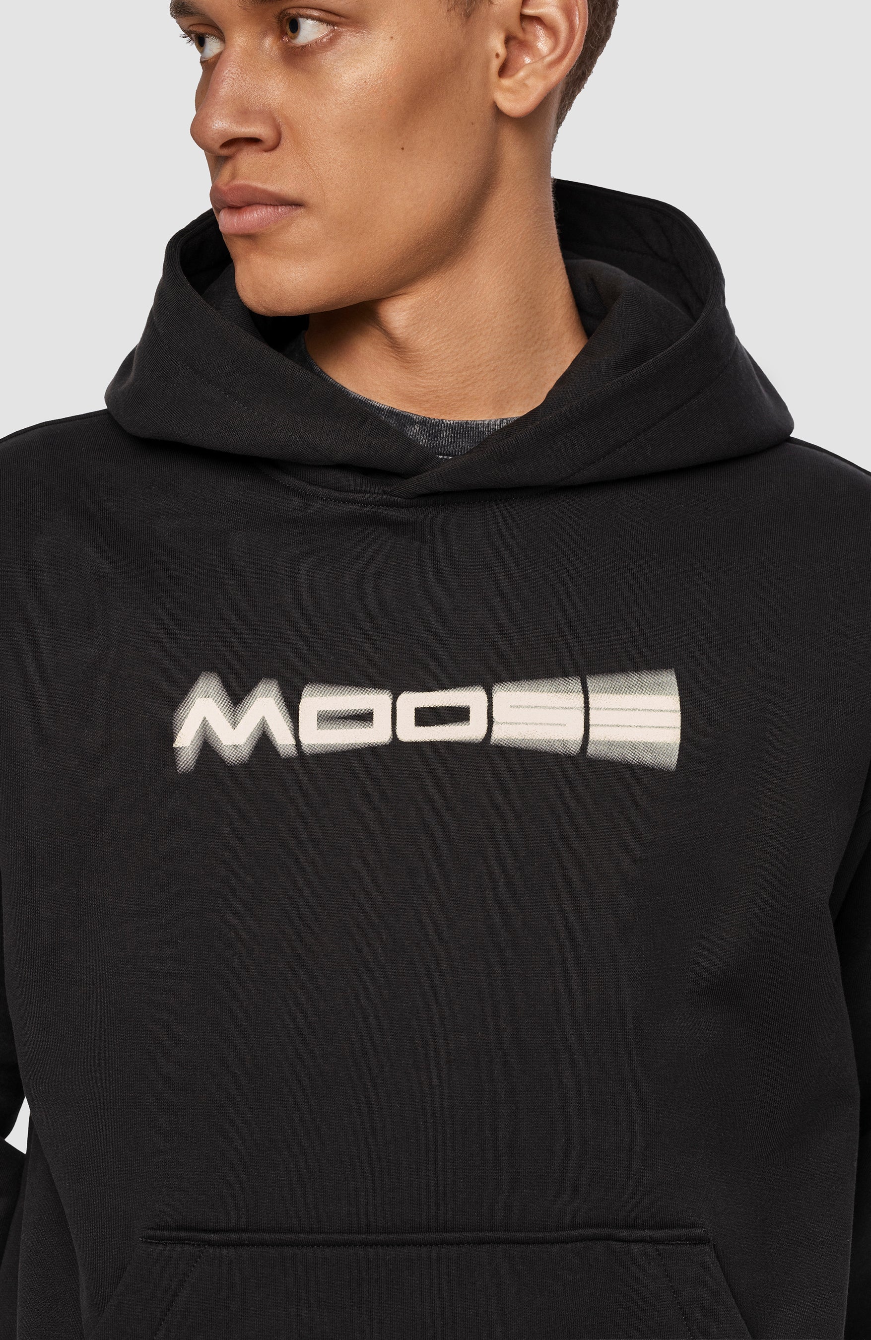 Moose knuckles Black Graphic-pattern hoodie damien image 5