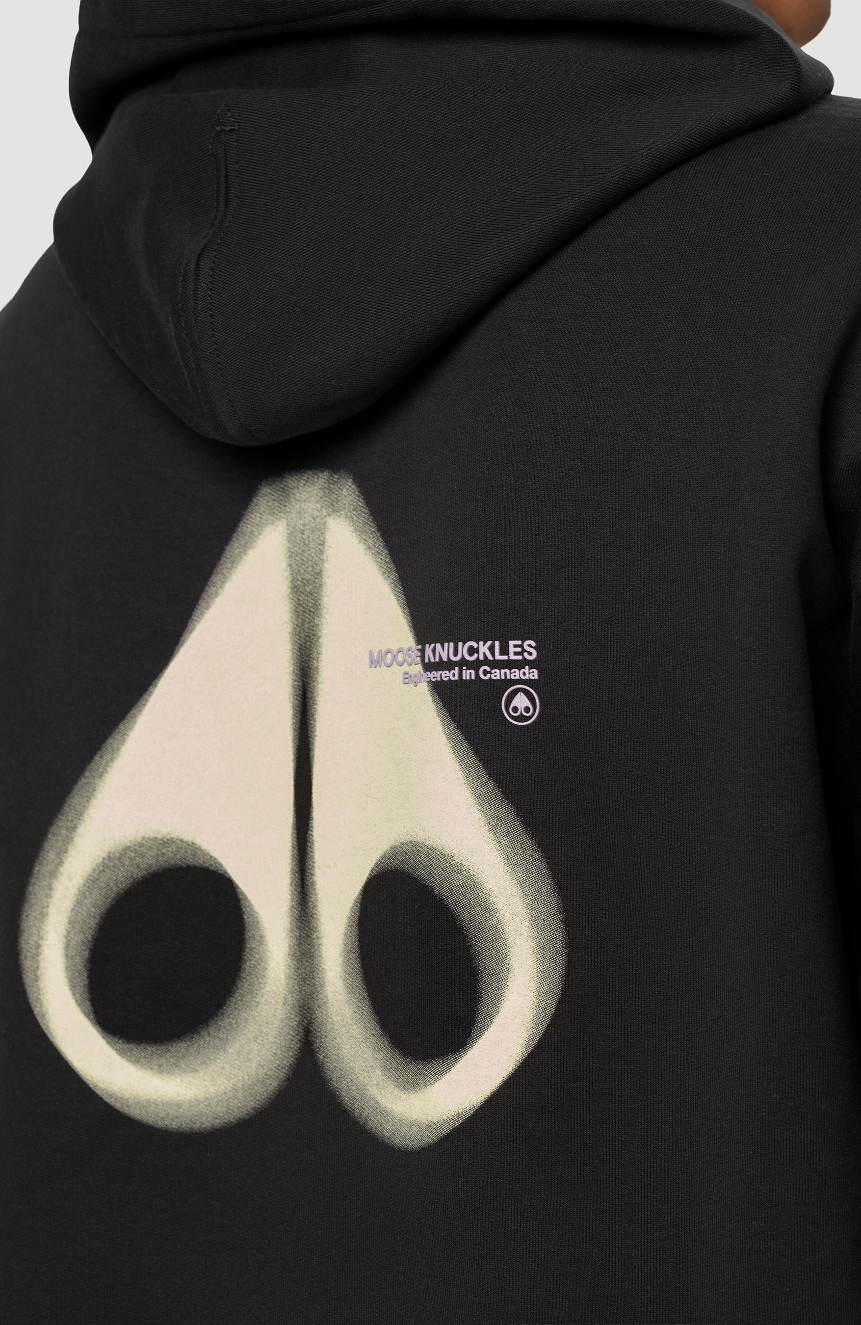 Moose knuckles Black Graphic-pattern hoodie damien image 6