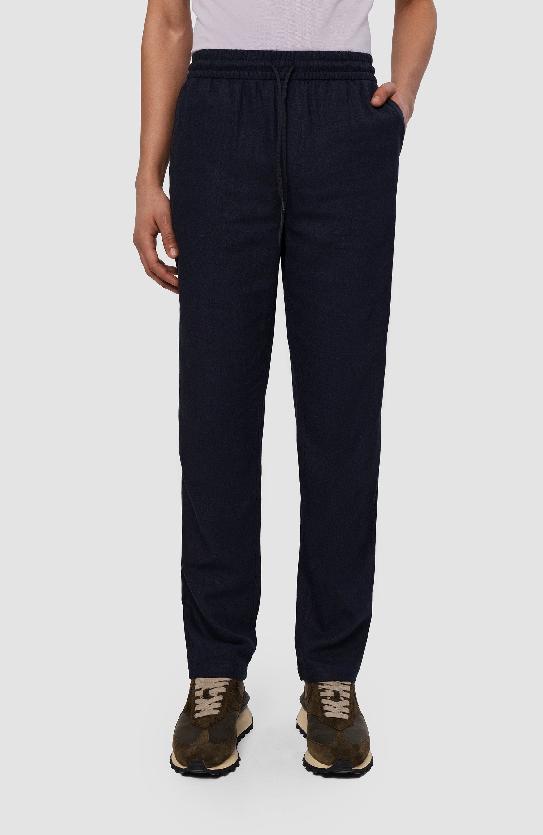 Drawstring linen trousers PATRICK
