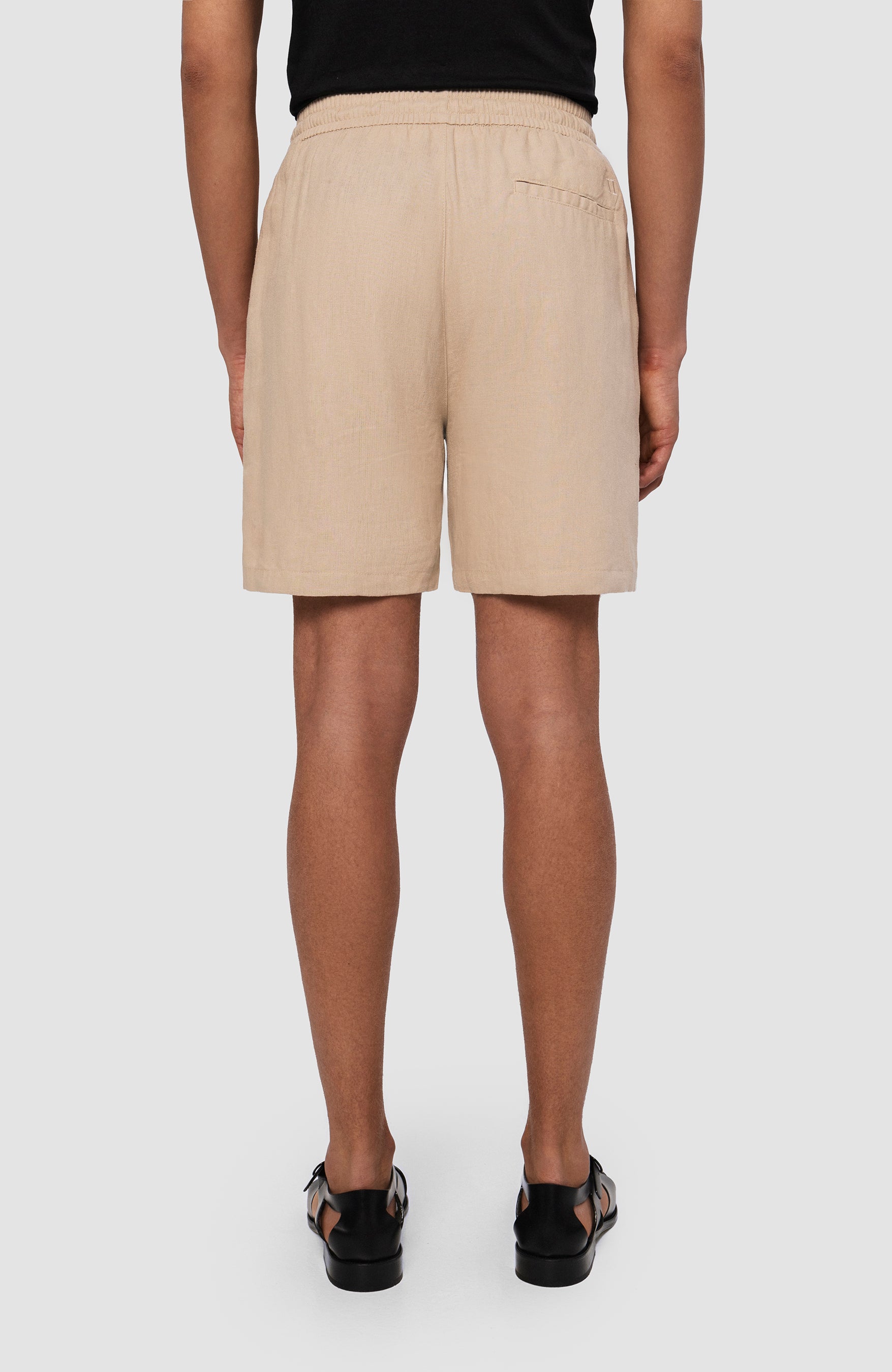 Les deux Neutral Drawstring linen shorts otto image 4