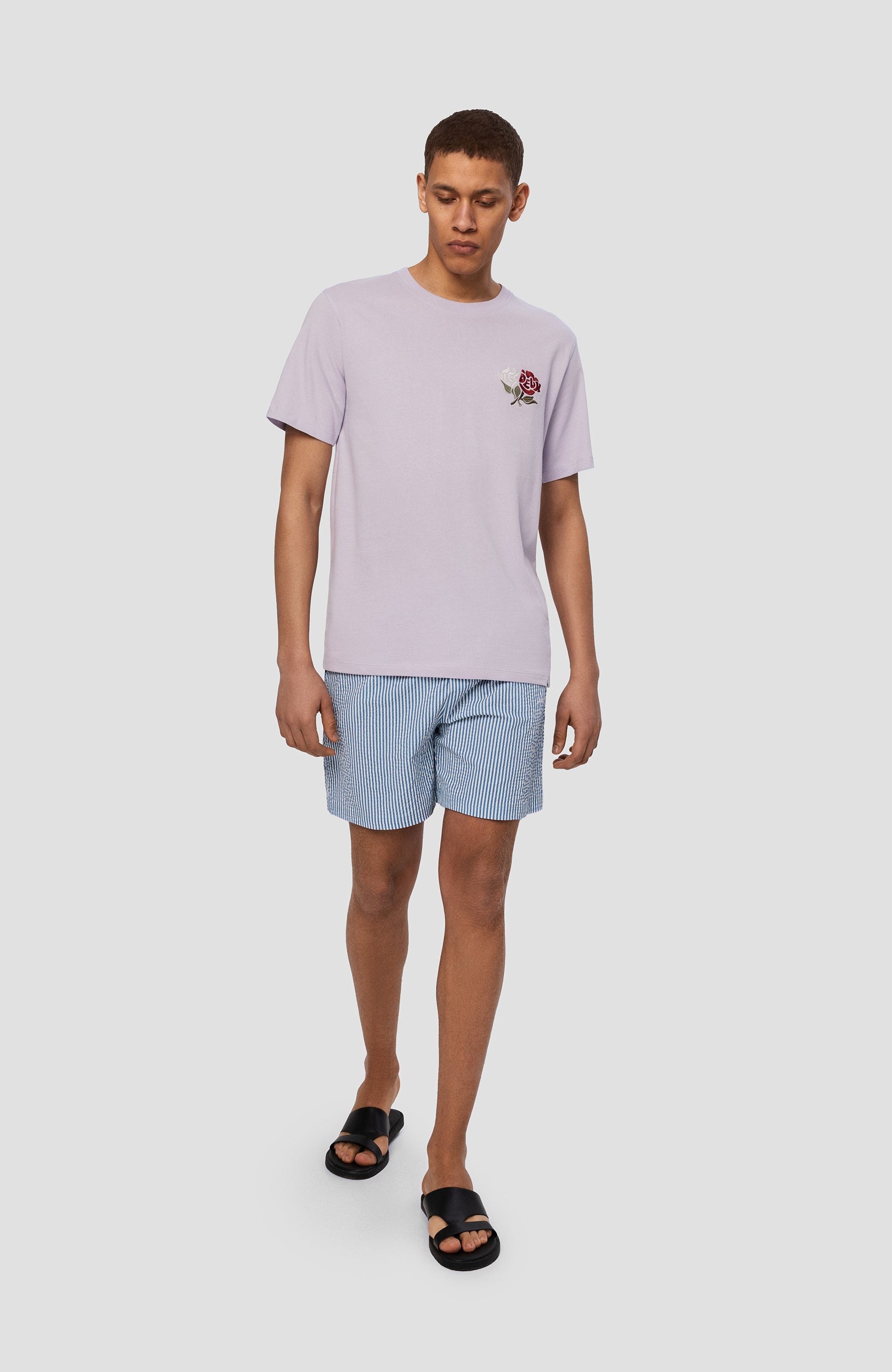 Les deux Blue Stripe swim shorts stan image 8
