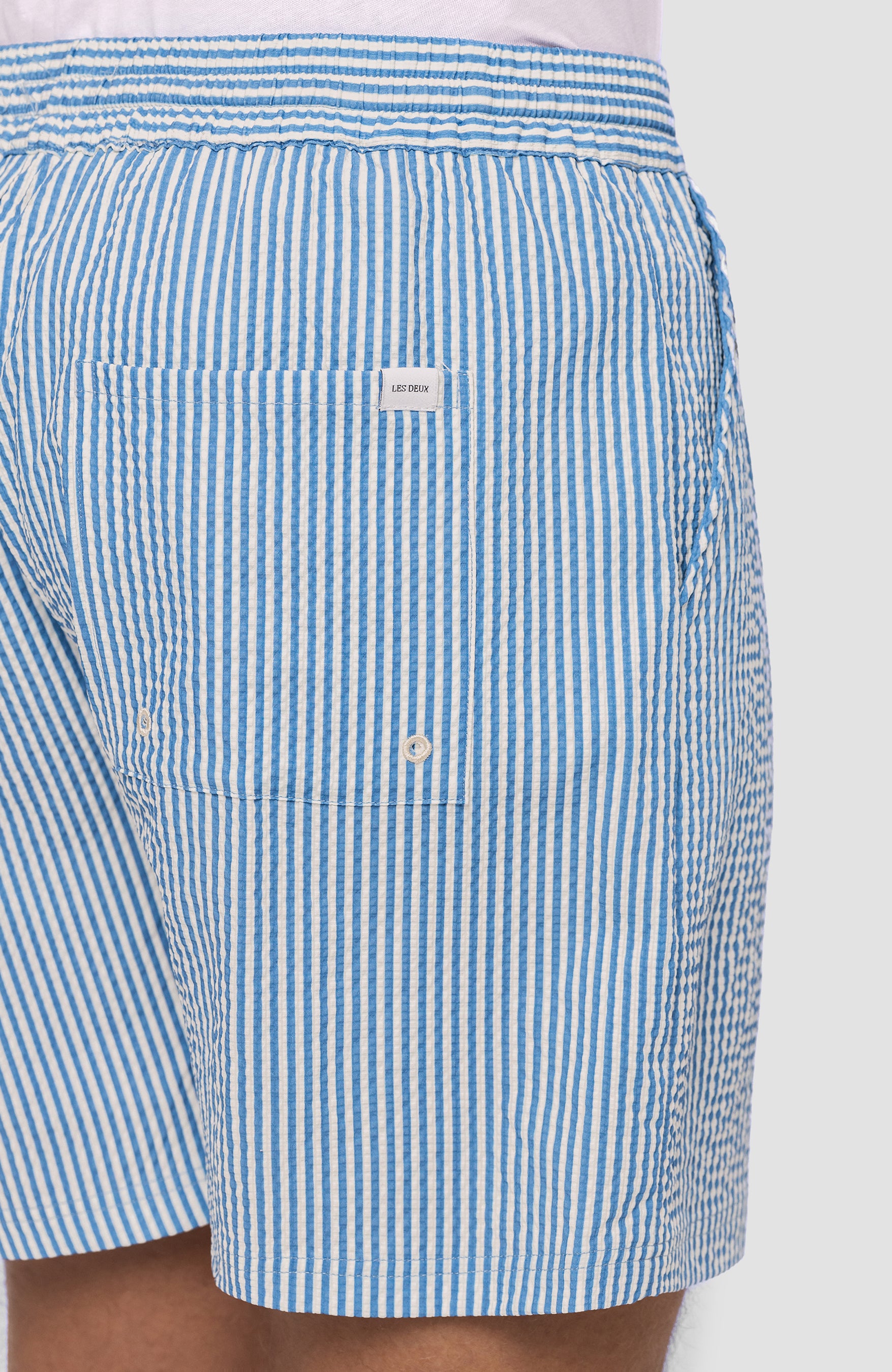 Les deux Blue Stripe swim shorts stan image 7