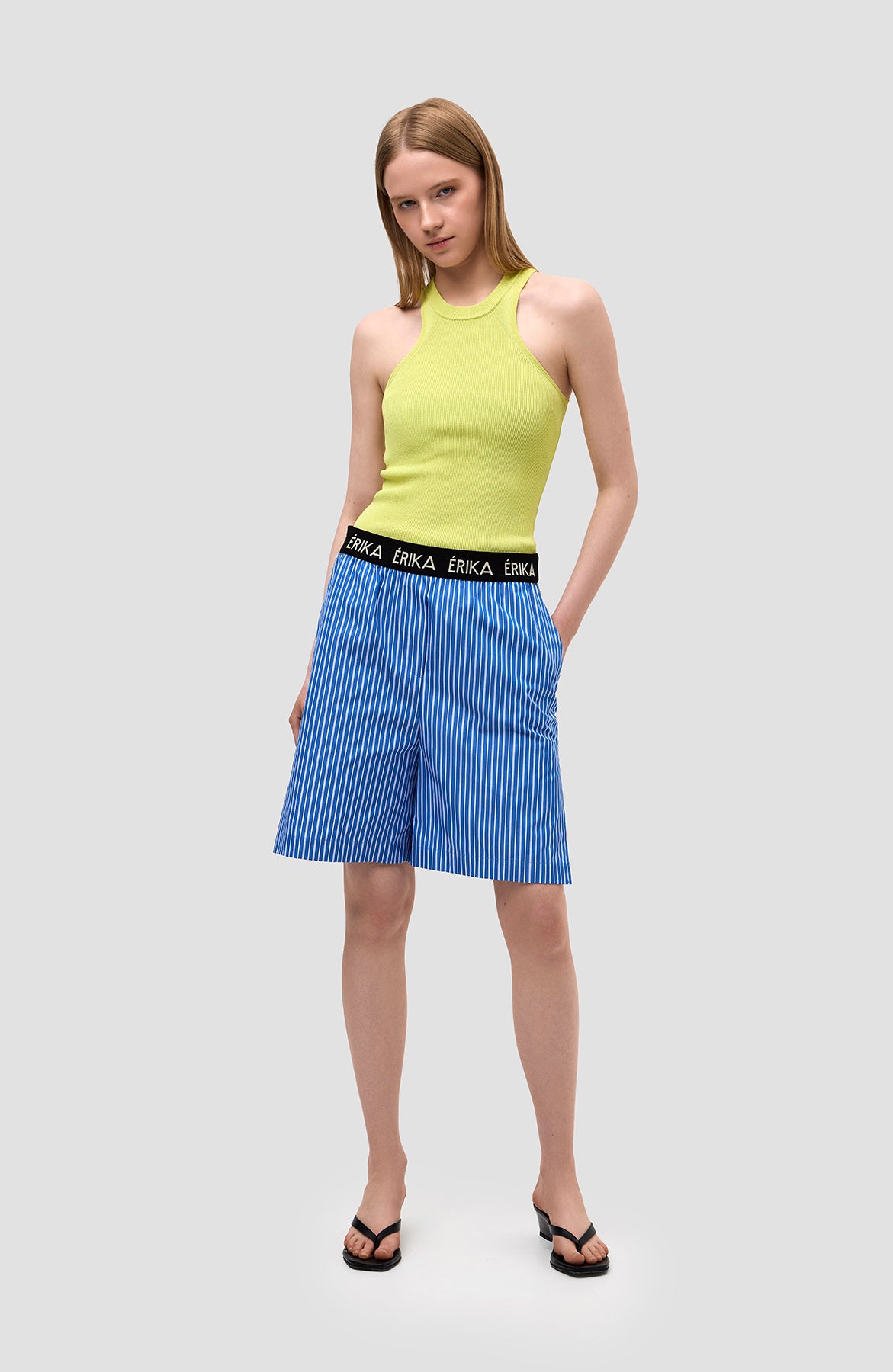 Erika cavallini Yellow Ribbed tank top image 5