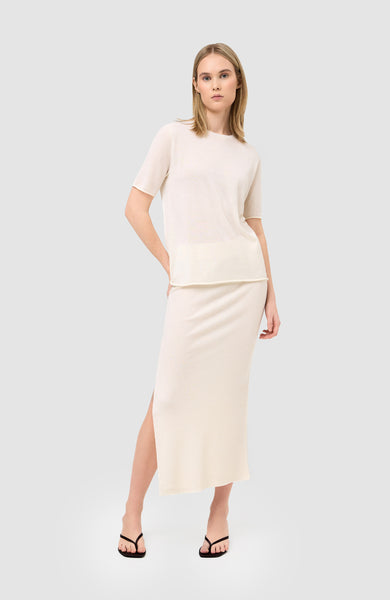 Fine-knit midi skirt RONJA