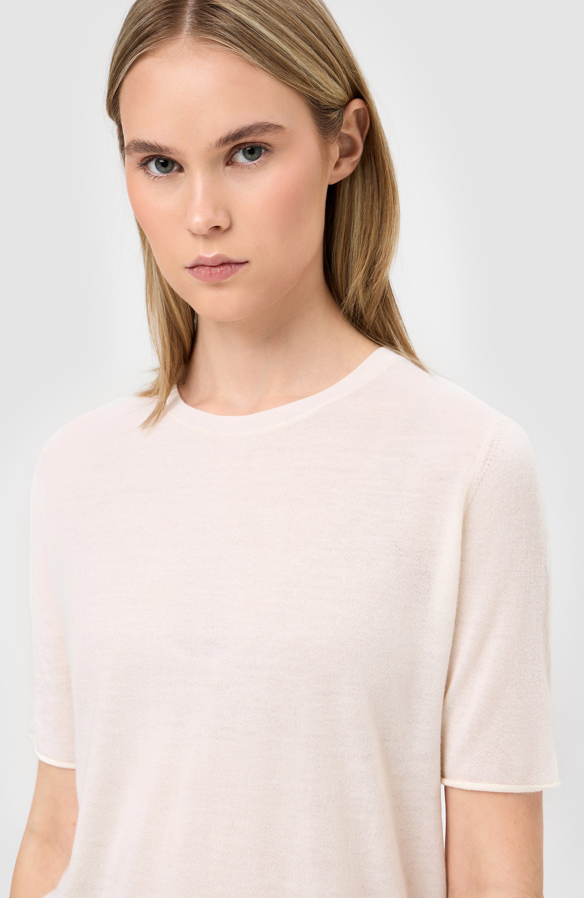 Fine-knit cashmere t-shirt ARI